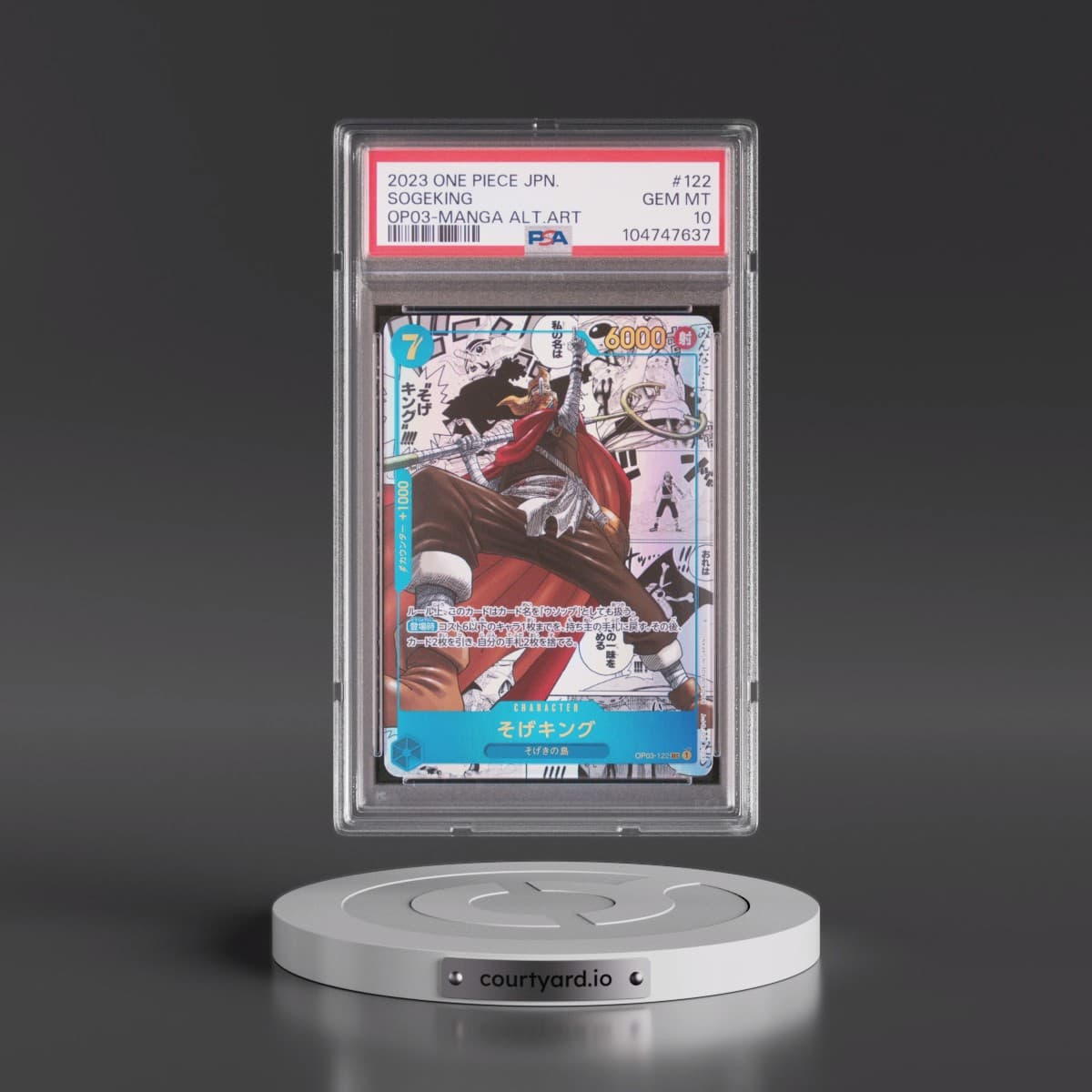 2023 One Piece Japanese OP03-Pillars of Strength #122 Sogeking - Manga Alternate Art (PSA 10 GEM MINT)