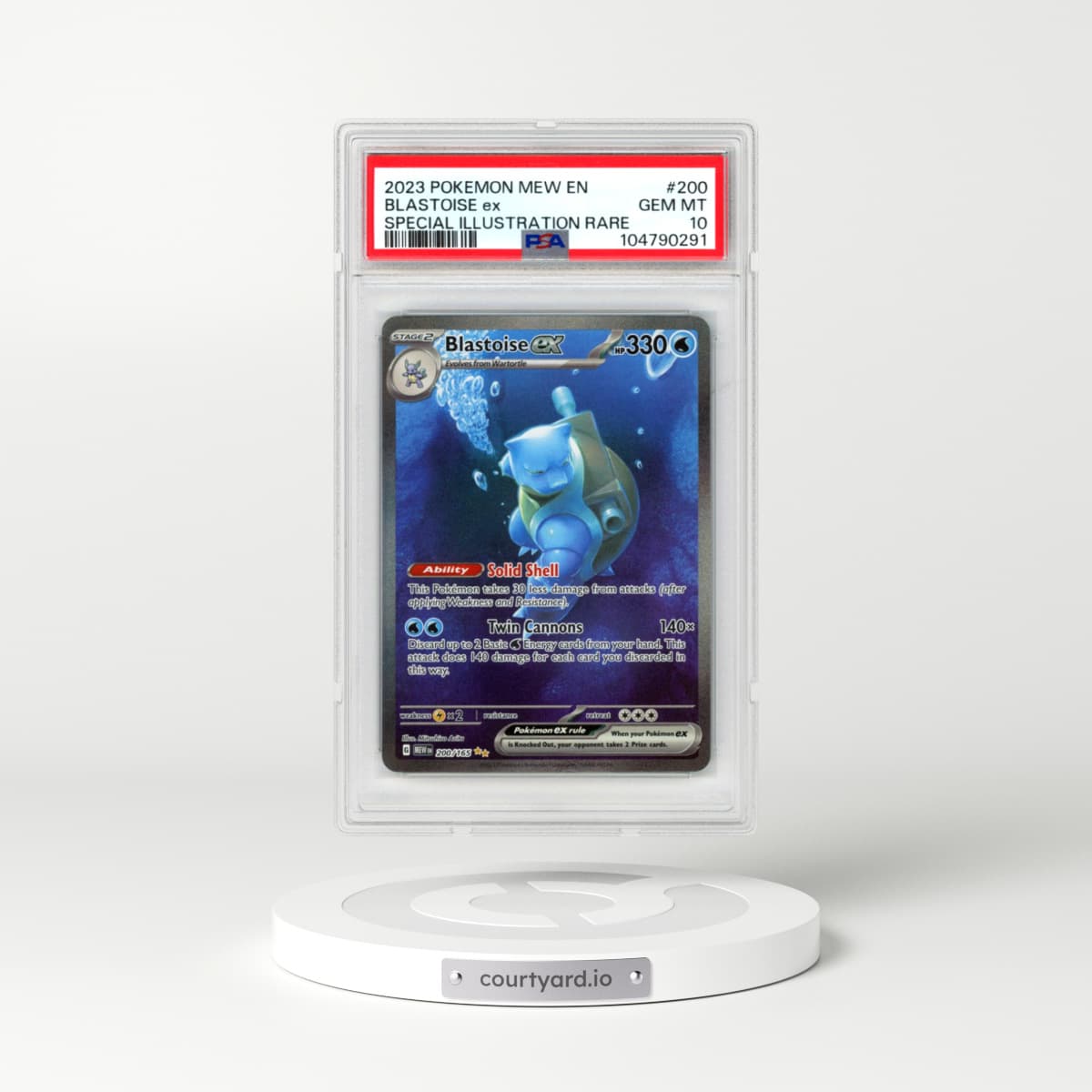 2023 Pokémon Mew EN-151 #200 Blastoise EX - Holo Special Illustration Rare (PSA 10 GEM MINT)