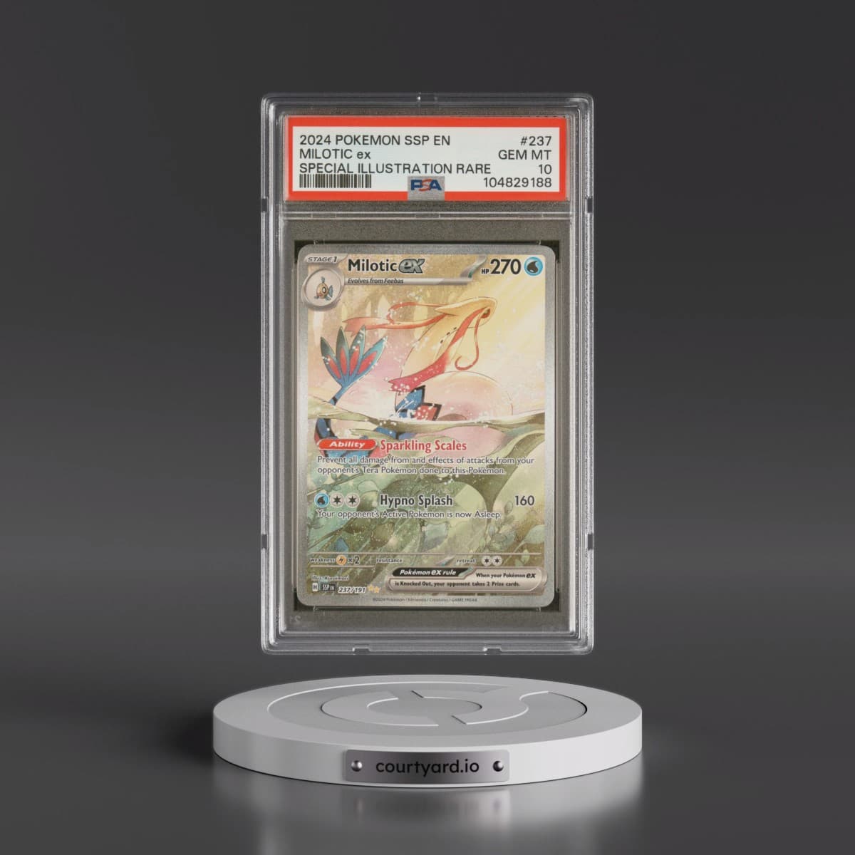 2024 Pokémon Ssp EN-Surging Sparks #237 Milotic EX - Holo Special Illustration Rare (PSA 10 GEM MINT)