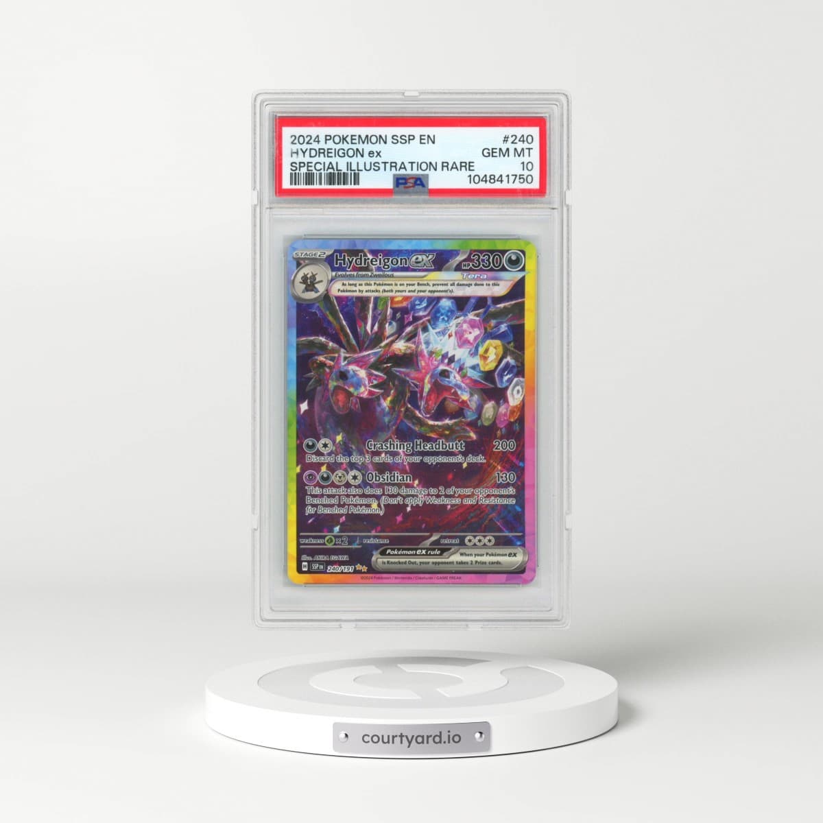 2024 Pokémon Ssp EN-Surging Sparks #240 Hydreigon EX - Holo Special Illustration Rare (PSA 10 GEM MINT)