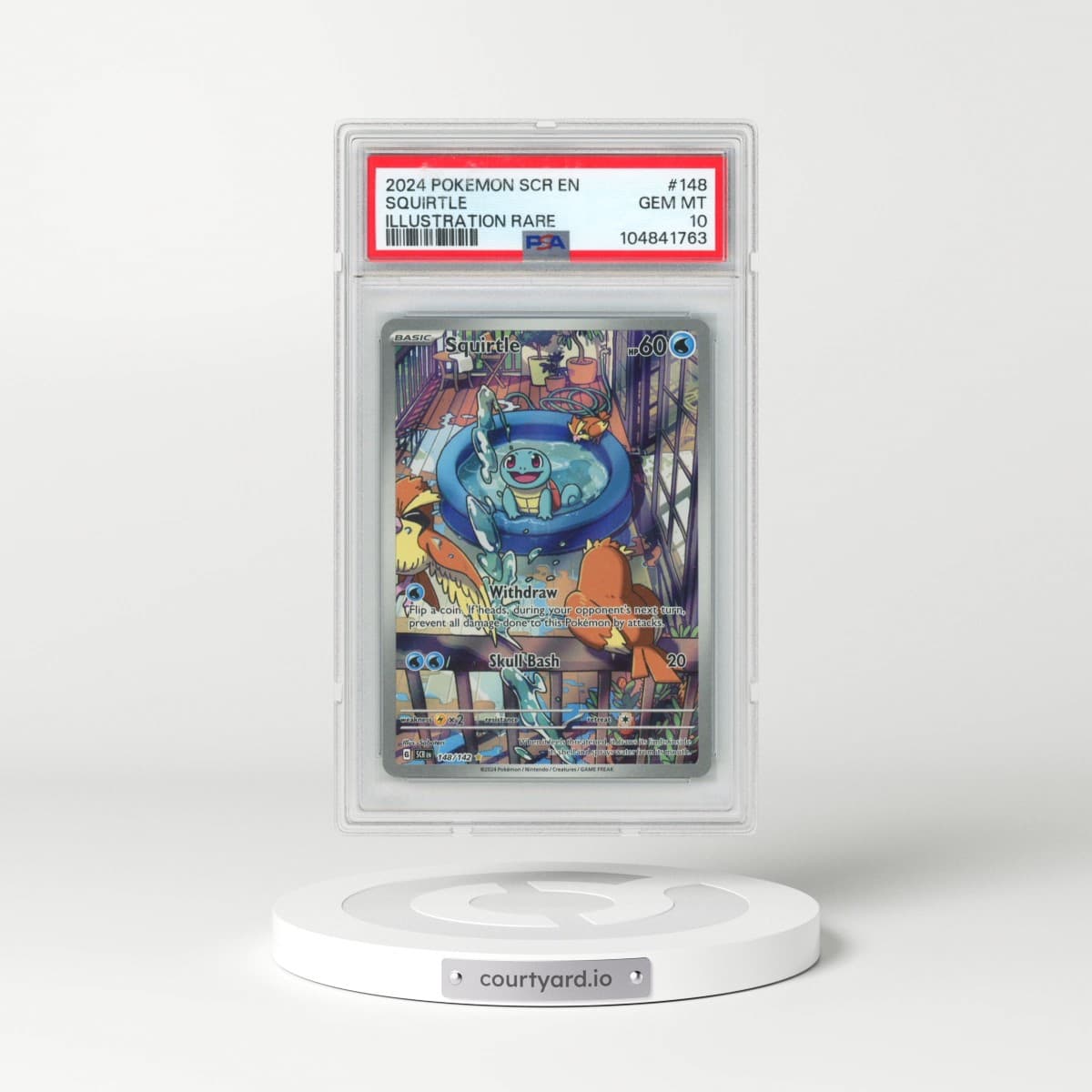 2024 Pokémon Scr EN-Stellar Crown #148 Squirtle - Illustration Rare (PSA 10 GEM MINT)
