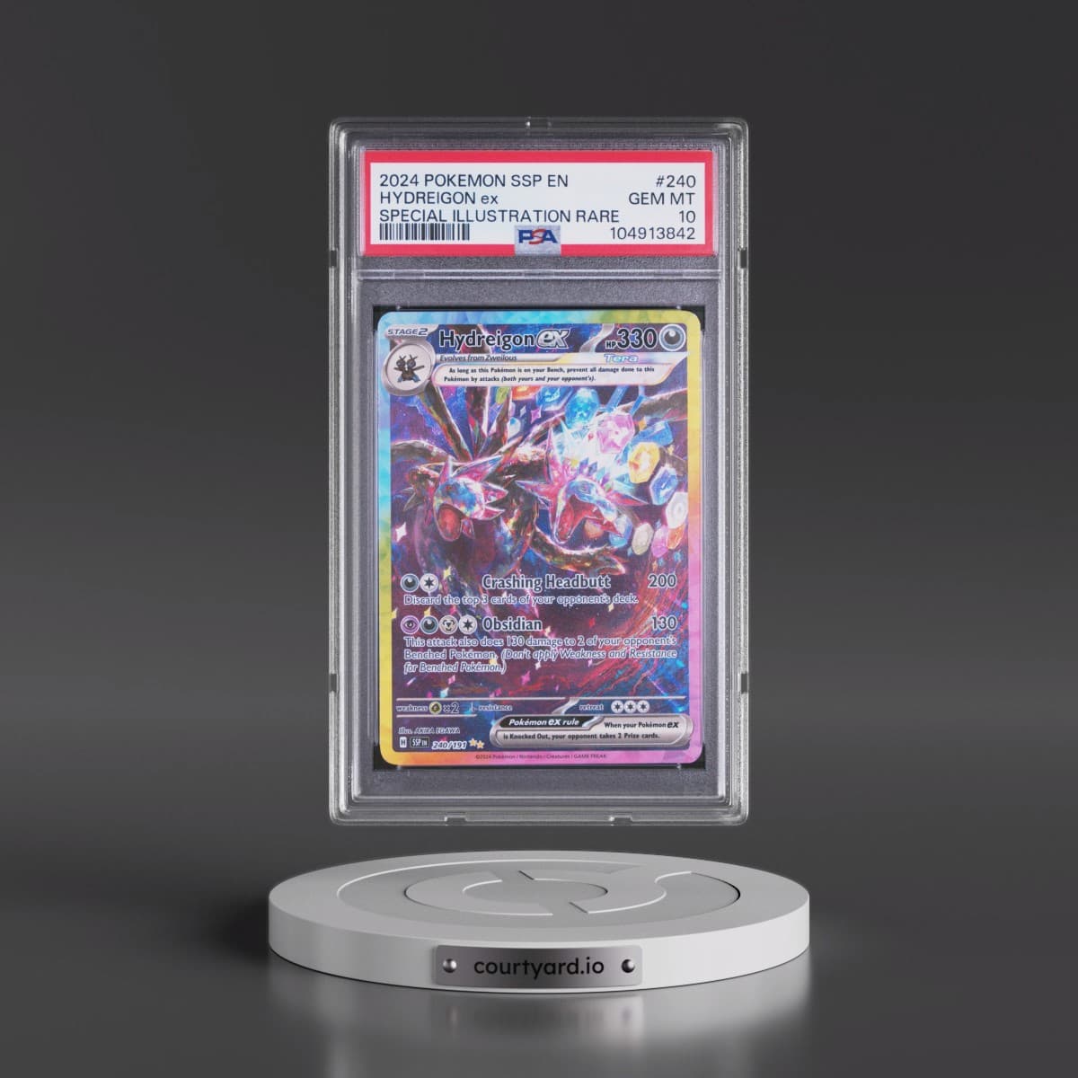 2024 Pokémon Ssp EN-Surging Sparks #240 Hydreigon EX - Holo Special Illustration Rare (PSA 10 GEM MINT)