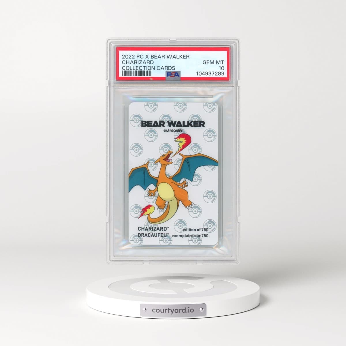 2022 Pokémon Center X Bear Walker Collection Cards Charizard (PSA 10 GEM MINT)
