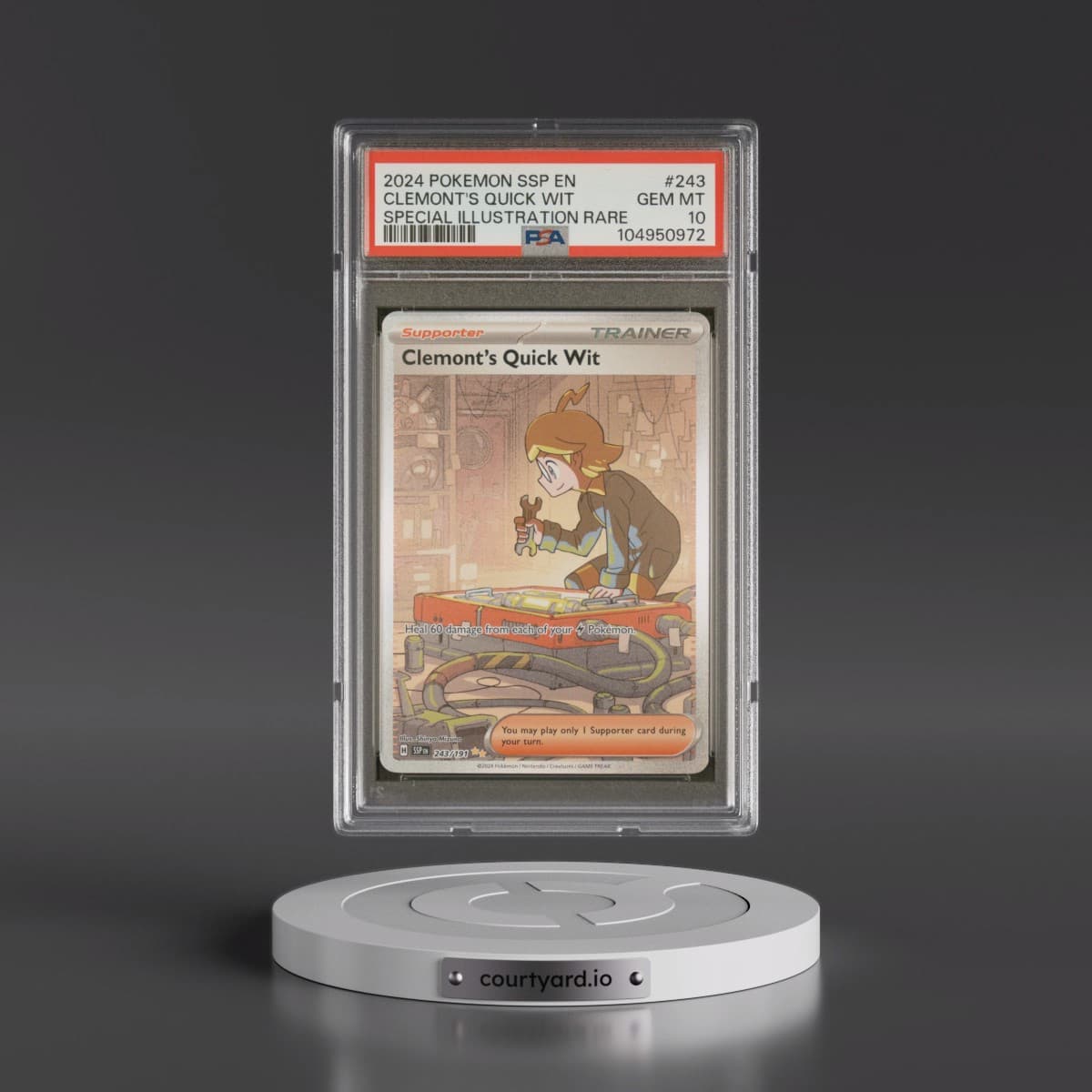 2024 Pokémon Ssp EN-Surging Sparks #243 Clemont's Quick Wit - Special Illustration Rare (PSA 10 GEM MINT)