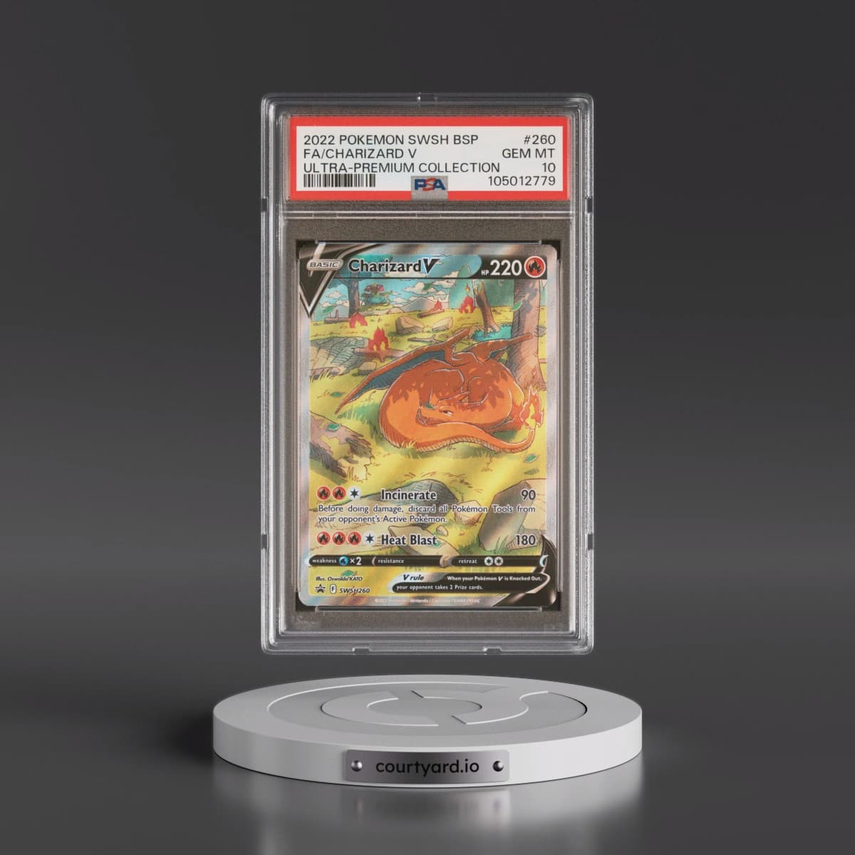 2022 Pokémon Swsh Black Star Promo #260 Charizard V - Holo Full Art Sword & Shield Ultra-Premium Collection-Charizard (PSA 10 GEM MINT)