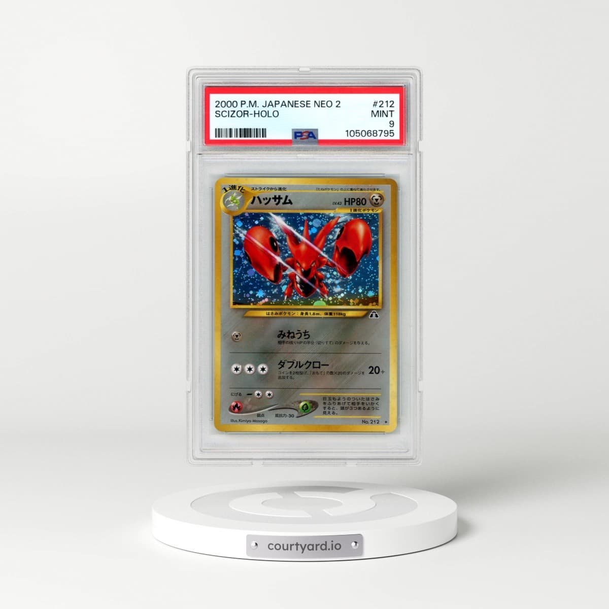 2000 Pokémon Neo 2 #212 Scizor - Holo (PSA 9 MINT)