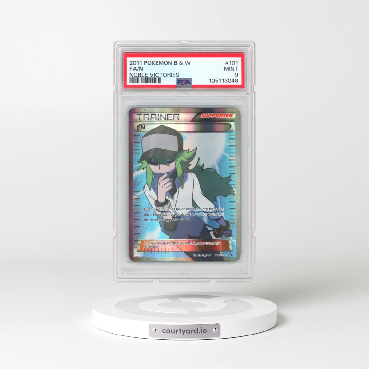 2011 Pokémon Black & White Noble Victories #101 N - Full Art (PSA 9 MINT)