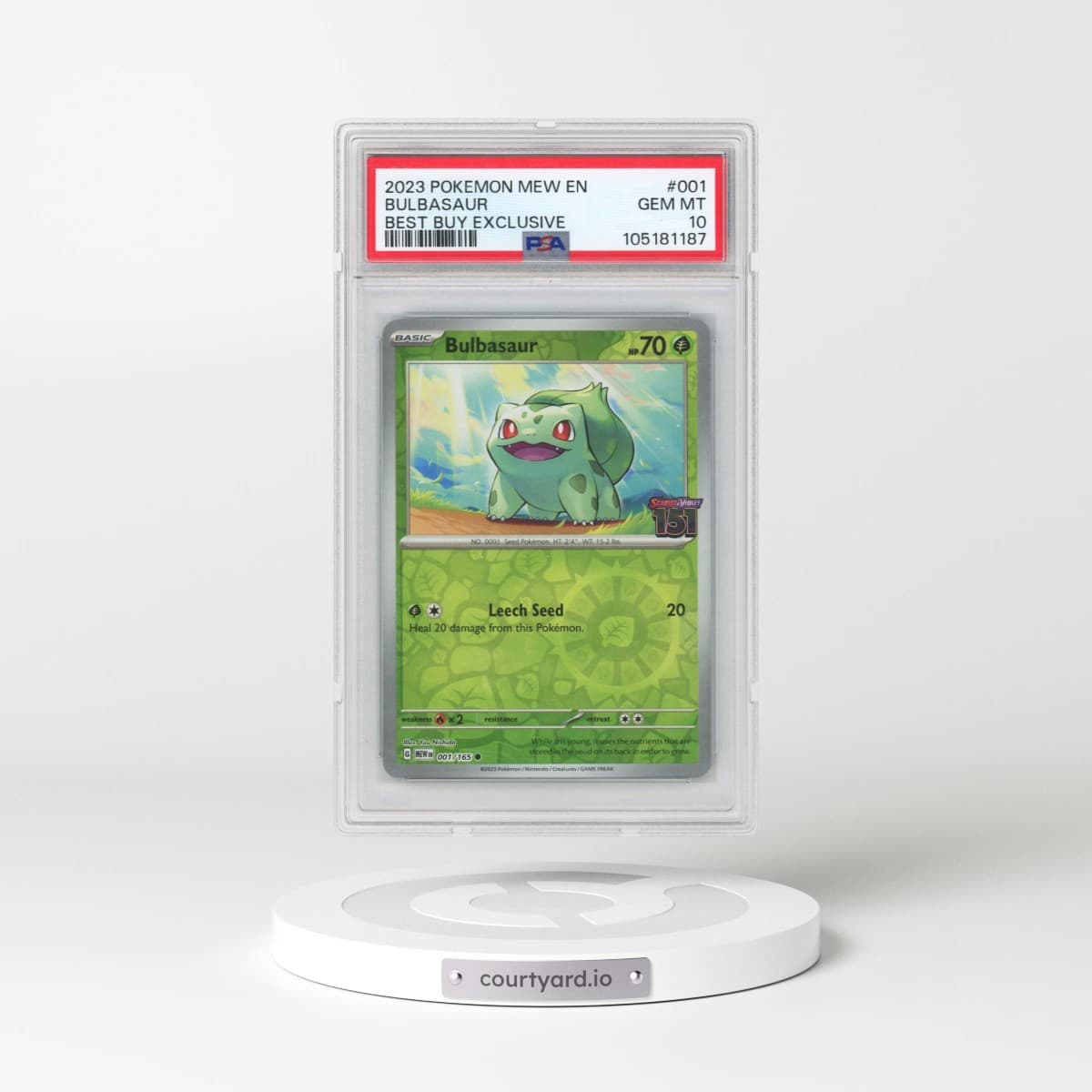 2023 Pokémon Mew EN-151 #001 Bulbasaur - Best Buy Exclusive (PSA 10 GEM MINT)