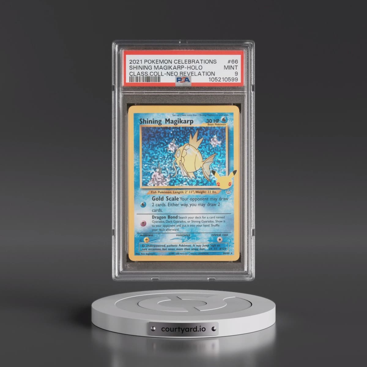 2021 Pokémon Celebrations Classic Collection #66 Shining Magikarp - Holo Holo (PSA 9 MINT)
