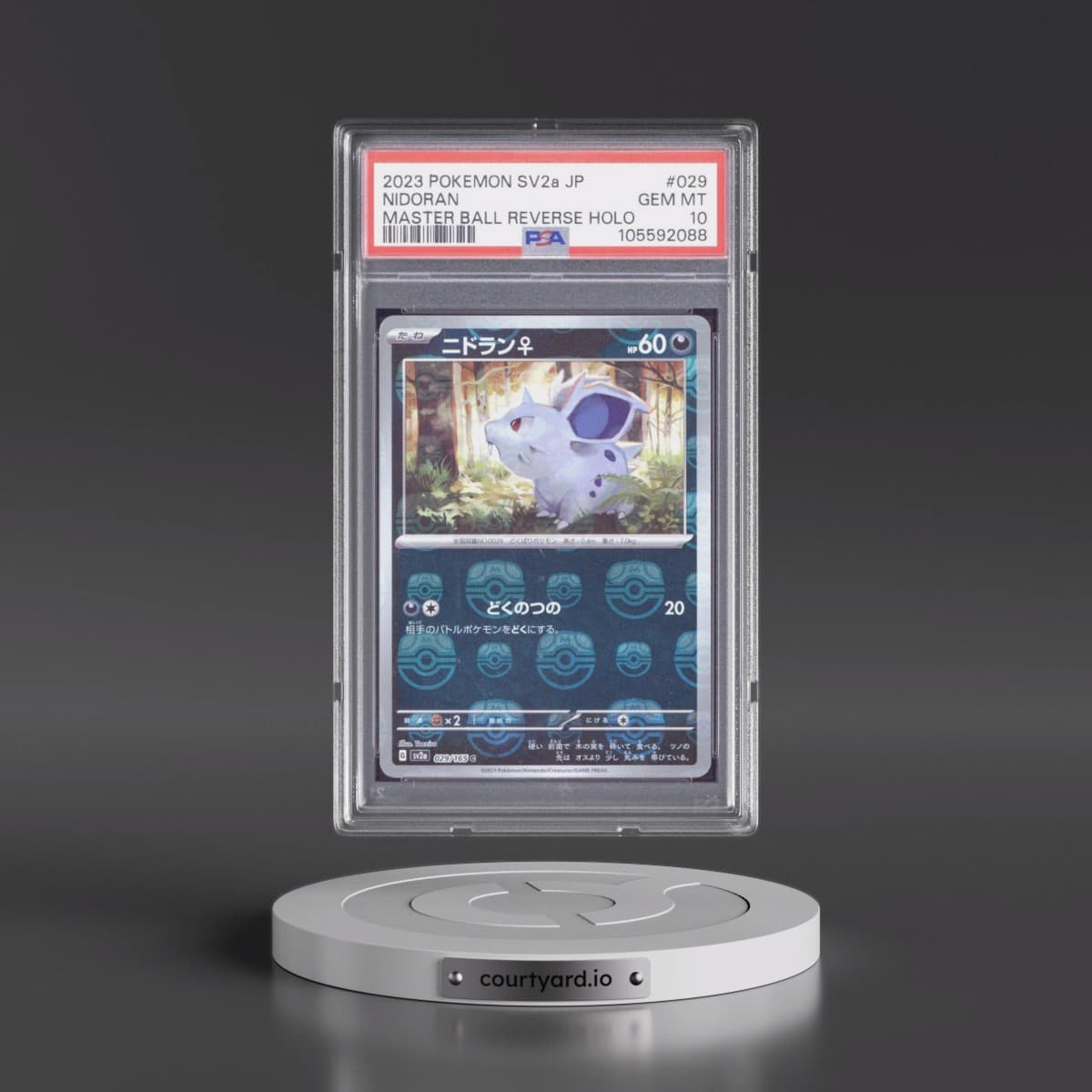 2023 Pokémon Sv2a-Pokémon 151 #029 Nidoran - Reverse Holo Master Ball (PSA 10 GEM MINT)