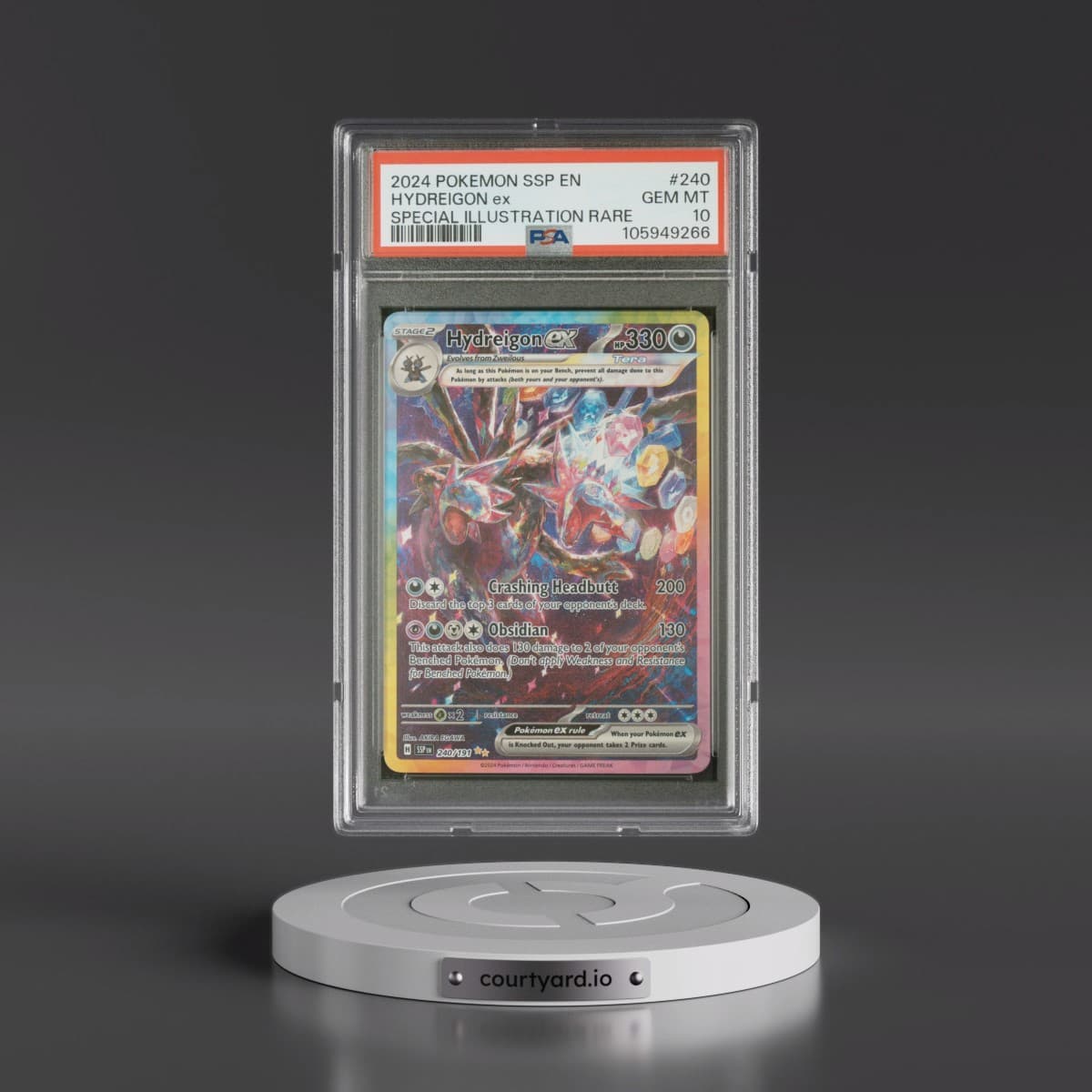 2024 Pokémon Ssp EN-Surging Sparks #240 Hydreigon EX - Holo Special Illustration Rare (PSA 10 GEM MINT)