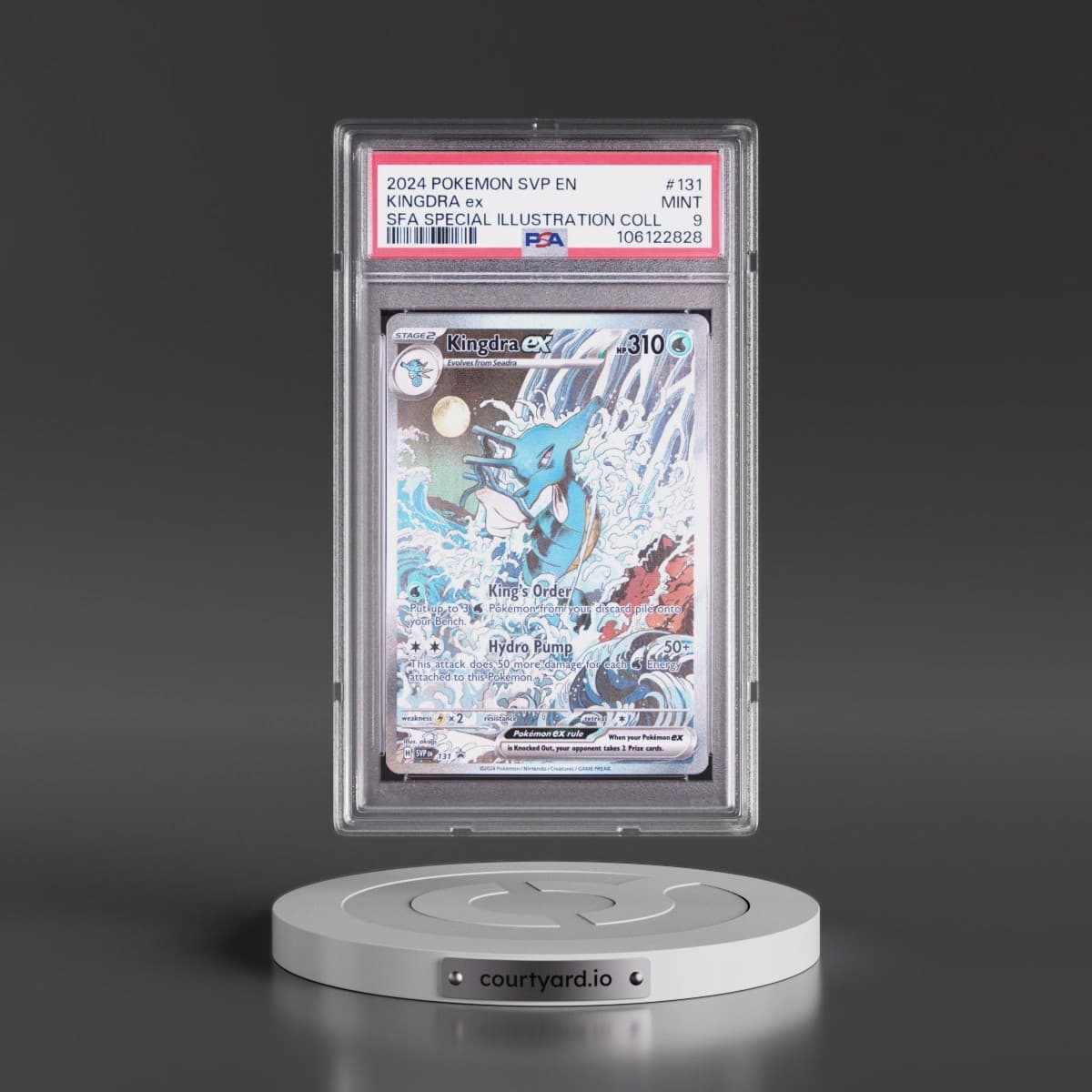 2024 Pokémon Svp EN-SV Black Star Promo #131 Kingdra EX - Holo Shrouded Fable Special Illustration Collection (PSA 9 MINT)