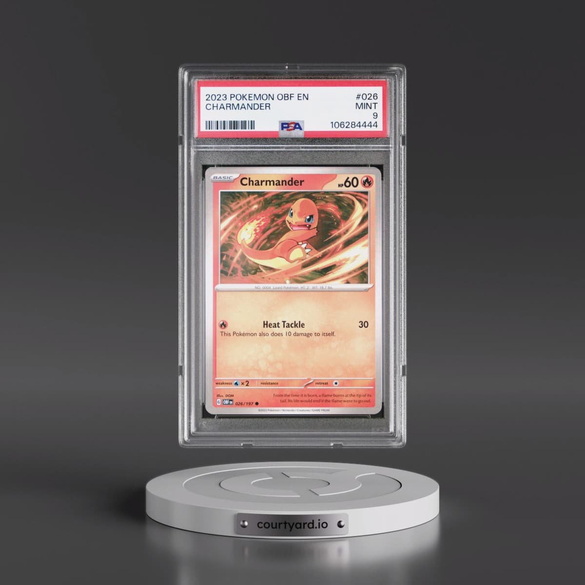 2023 Pokémon Obf EN-Obsidian Flames #026 Charmander (PSA 9 MINT)