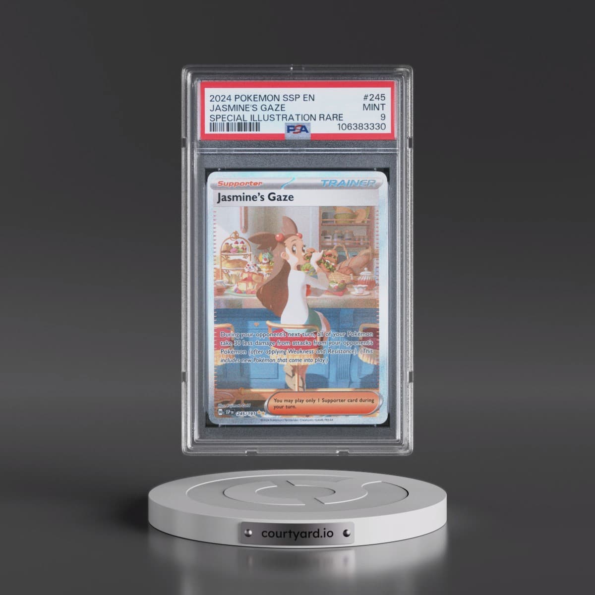 2024 Pokémon Ssp EN-Surging Sparks #245 Jasmine's Gaze - Special Illustration Rare (PSA 9 MINT)