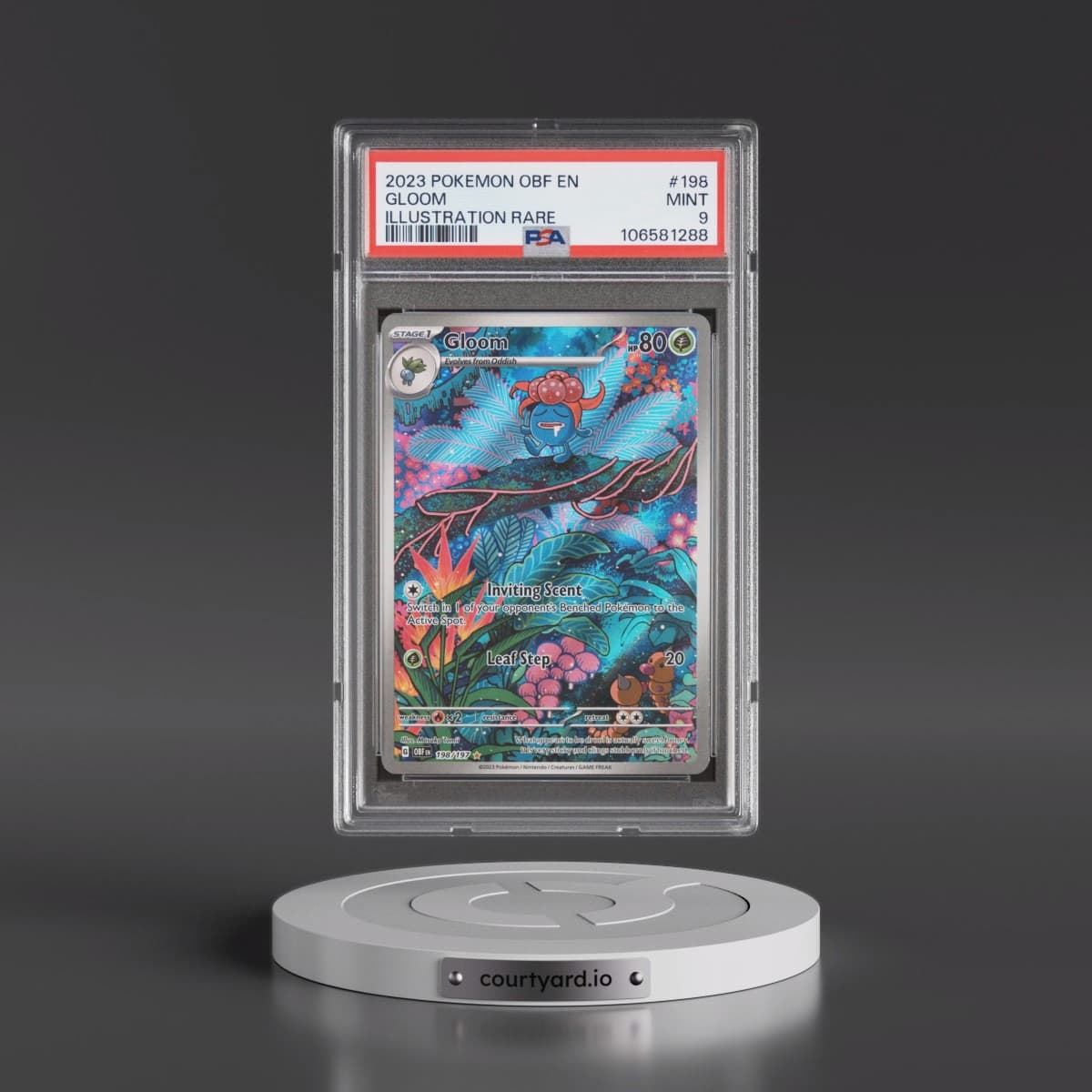 2023 Pokémon Obf EN-Obsidian Flames #198 Gloom - Illustration Rare (PSA 9 MINT)