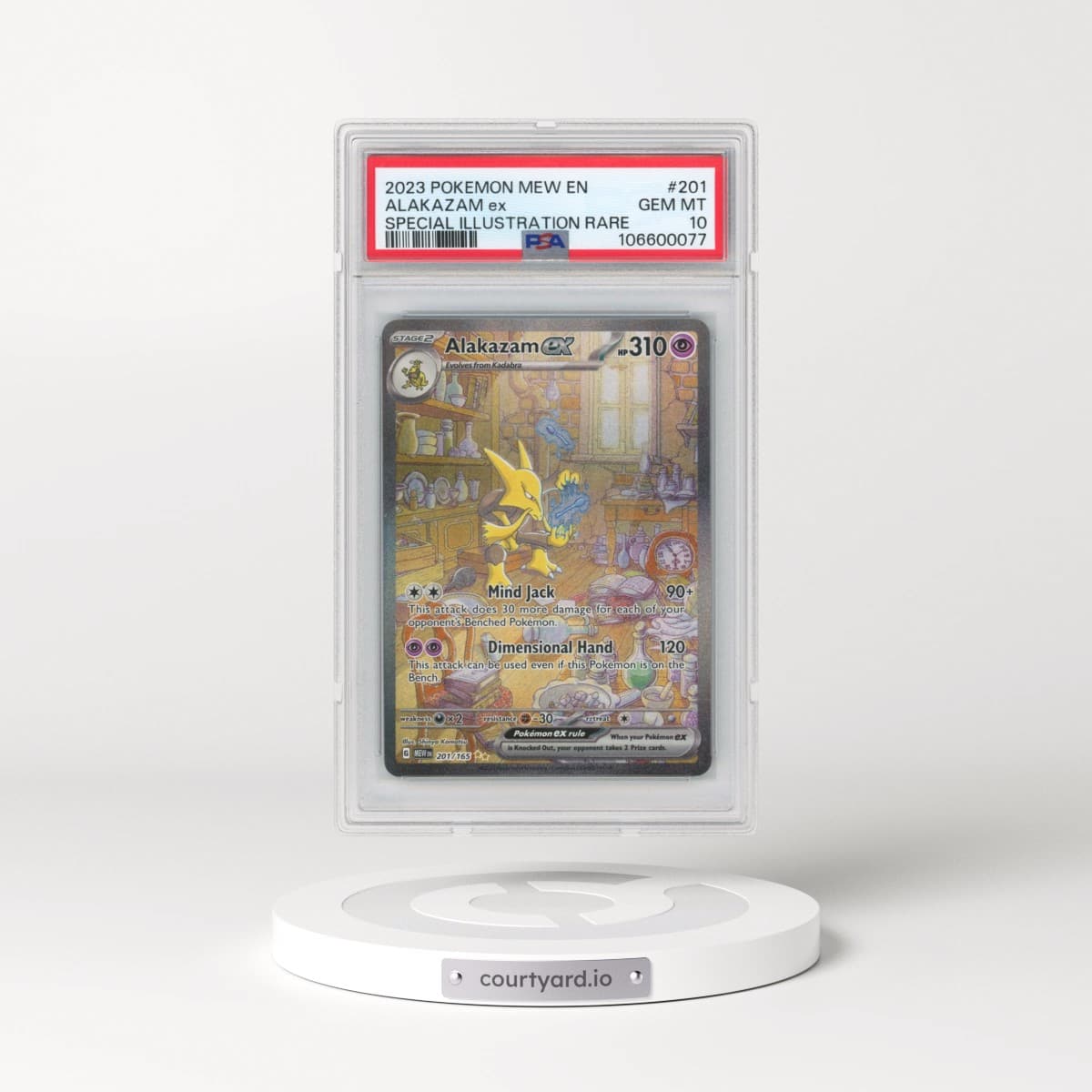 2023 Pokémon Mew EN-151 #201 Alakazam EX - Holo Special Illustration Rare (PSA 10 GEM MINT)