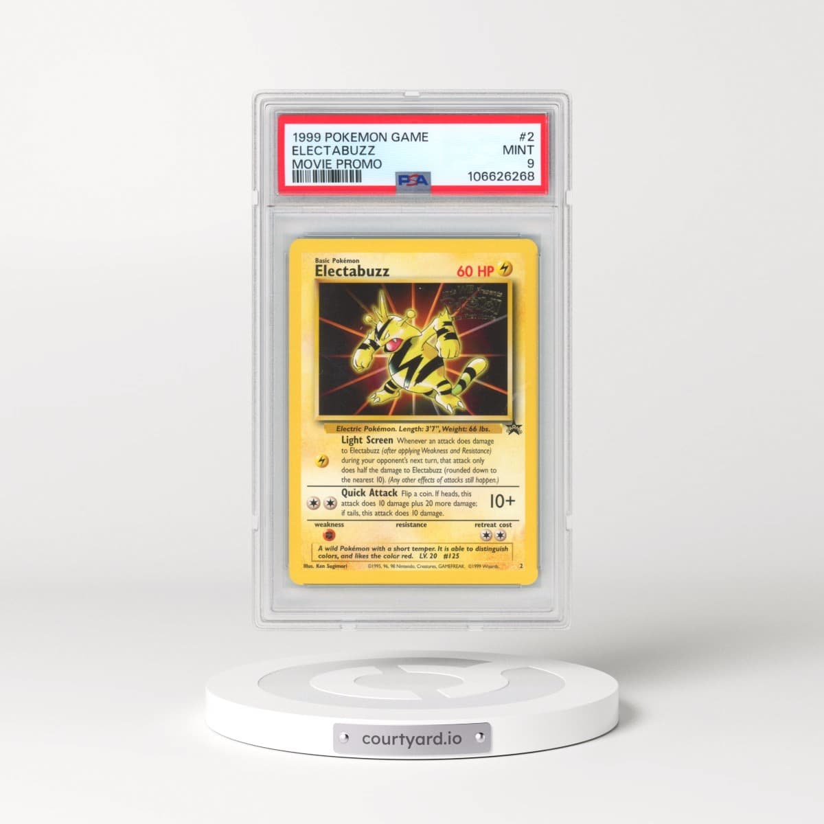 1999 Pokémon Game Movie #2 Electabuzz - Movie Promo (PSA 9 MINT)