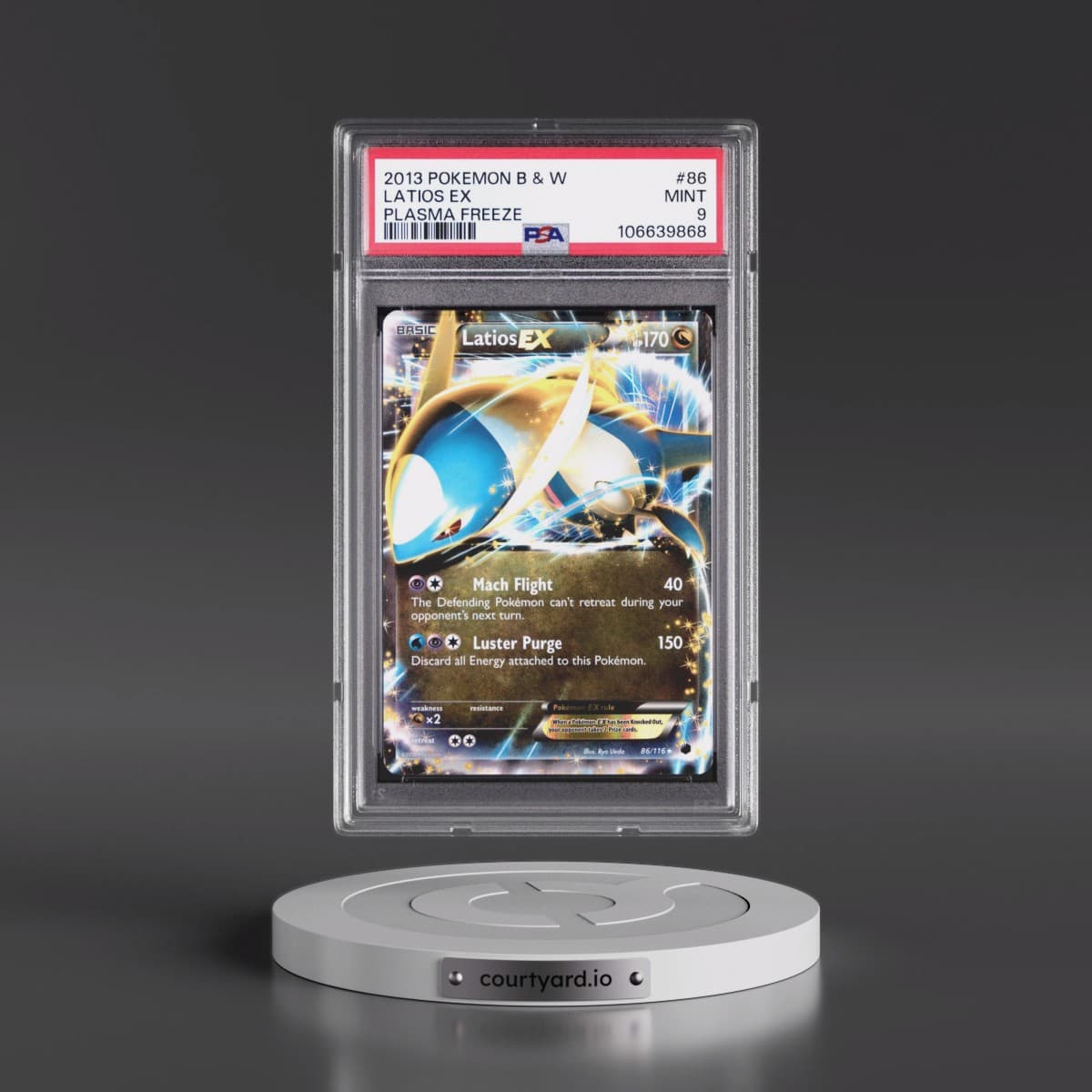 2013 Pokémon Black & White Plasma Freeze #86 Latios EX - Holo (PSA 9 MINT)