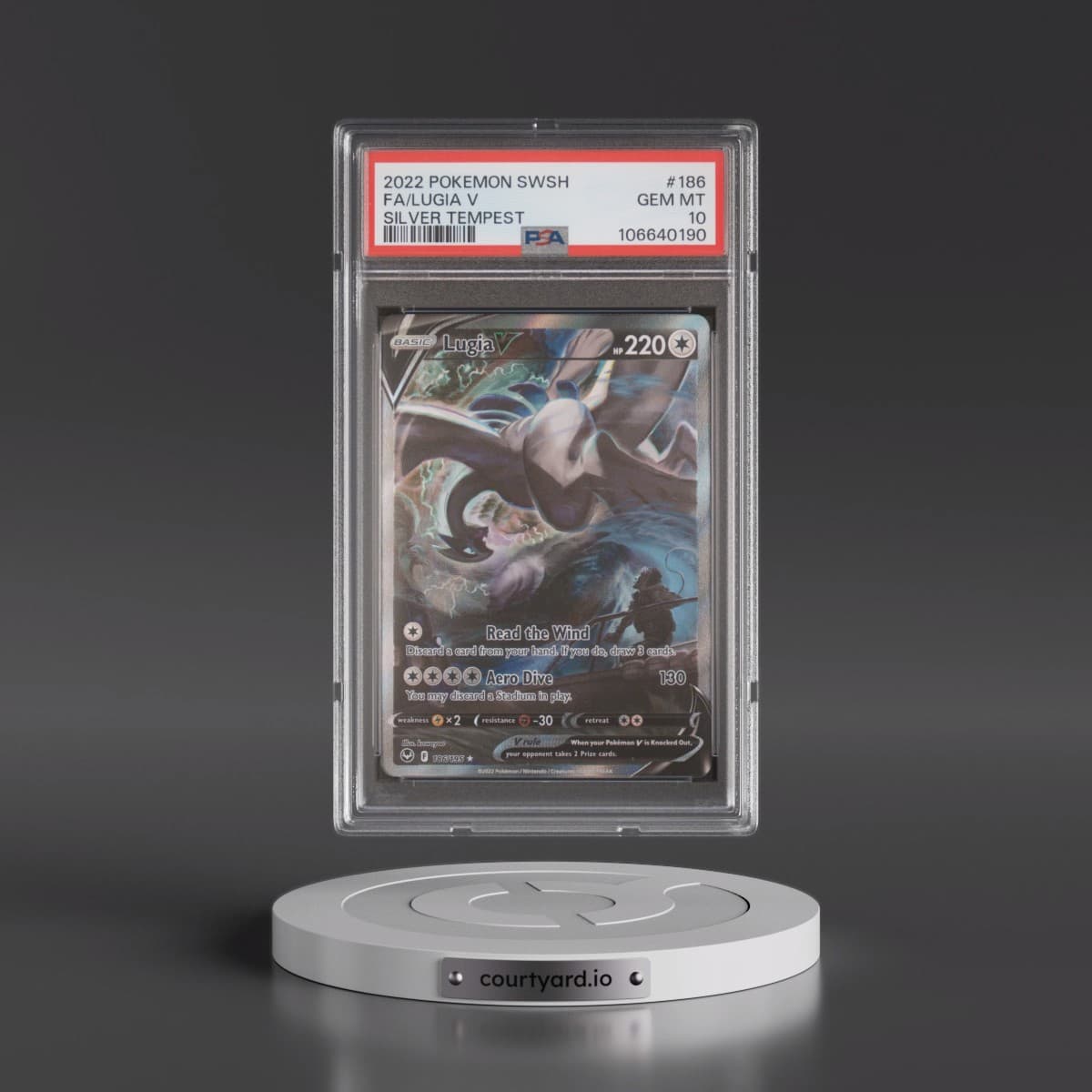 2022 Pokémon Sword & Shield Silver Tempest #186 Lugia V - Holo Full Art (PSA 10 GEM MINT)