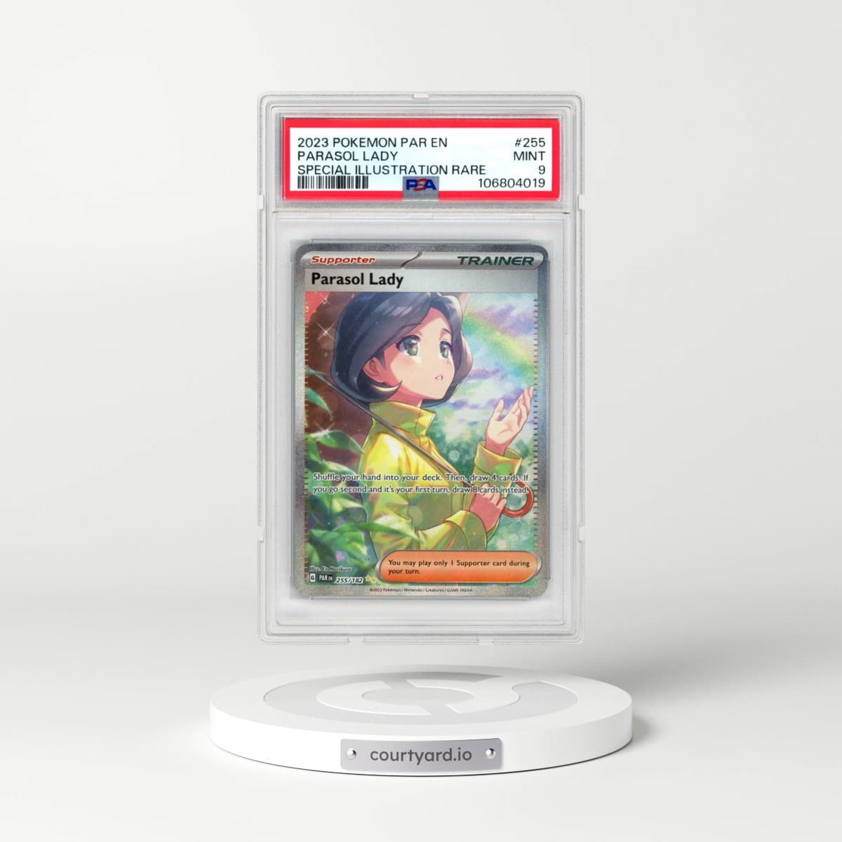 2023 Pokémon Par EN-Paradox Rift #255 Parasol Lady - Special Illustration Rare (PSA 9 MINT)