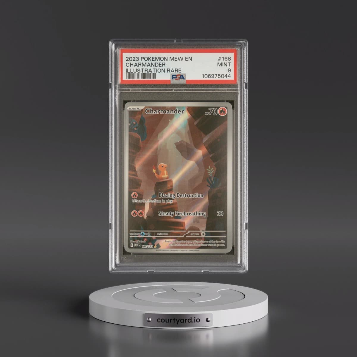 2023 Pokémon Mew EN-151 #168 Charmander - Illustration Rare (PSA 9 MINT)