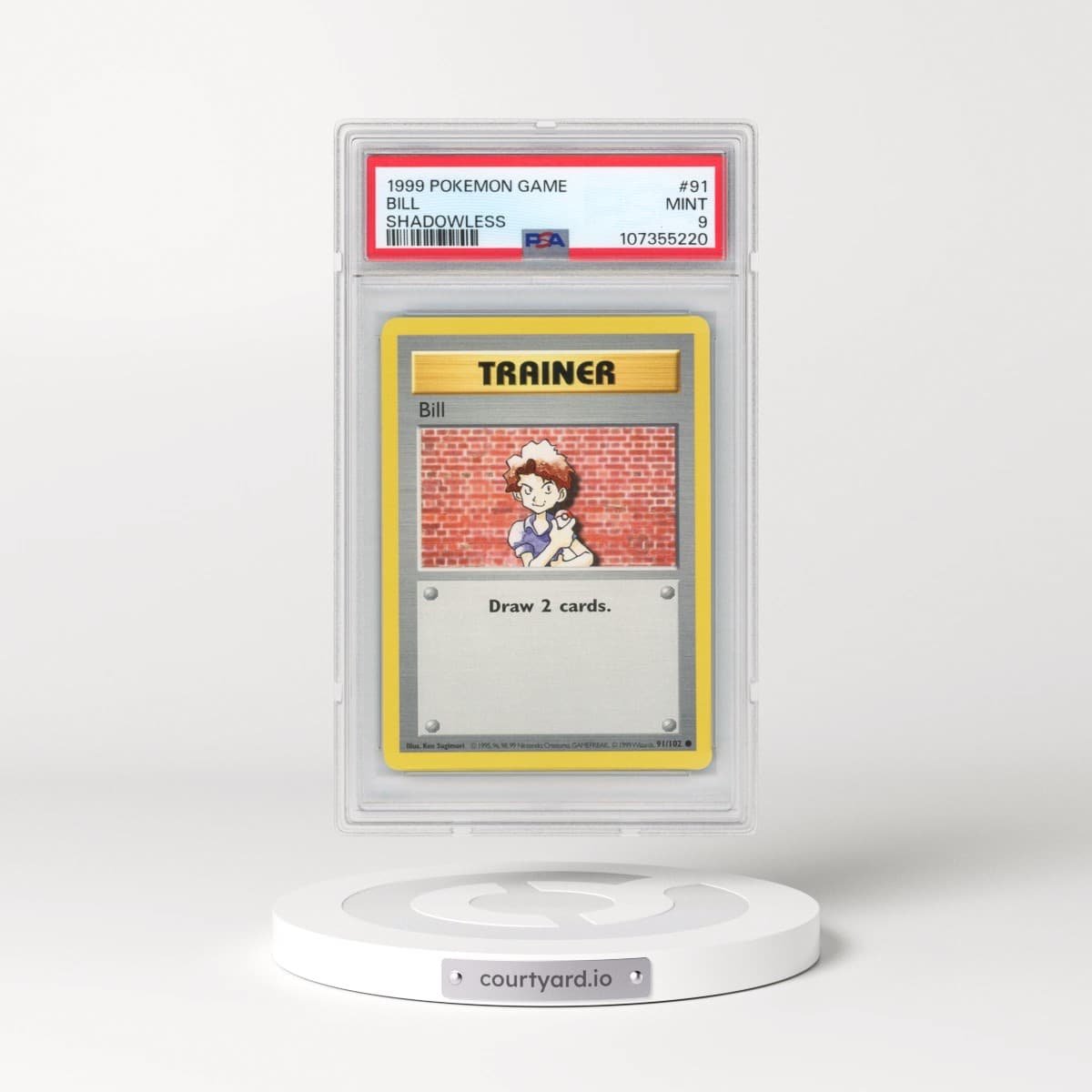 1999 Pokémon Game #91 Bill - Shadowless (PSA 9 MINT)