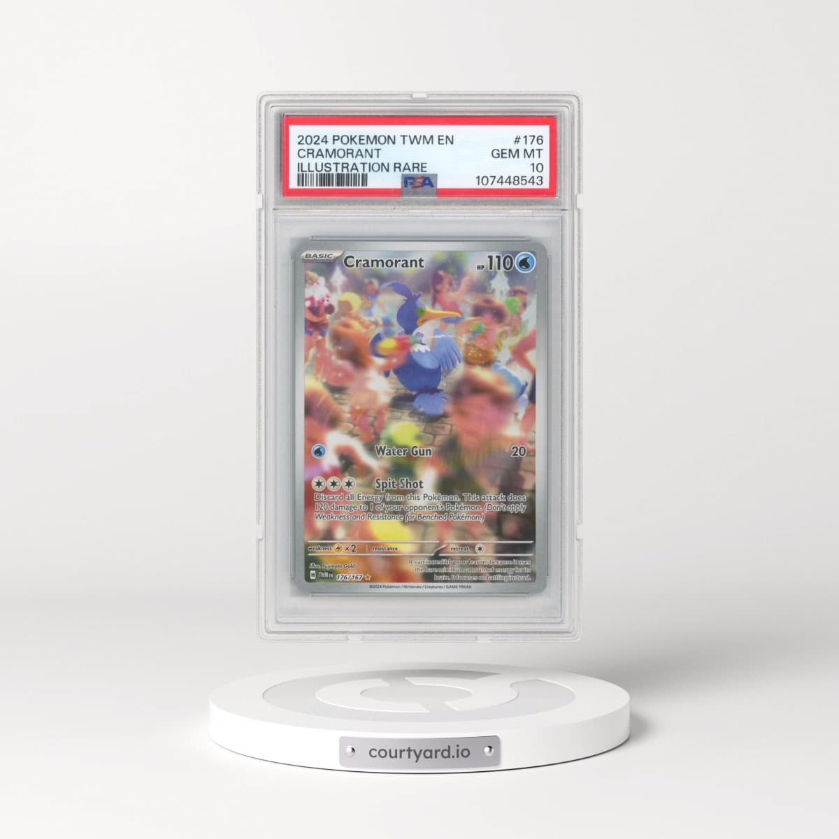 2024 Pokémon Twm EN-Twilight Masquerade #176 Cramorant - Illustration Rare (PSA 10 GEM MINT)