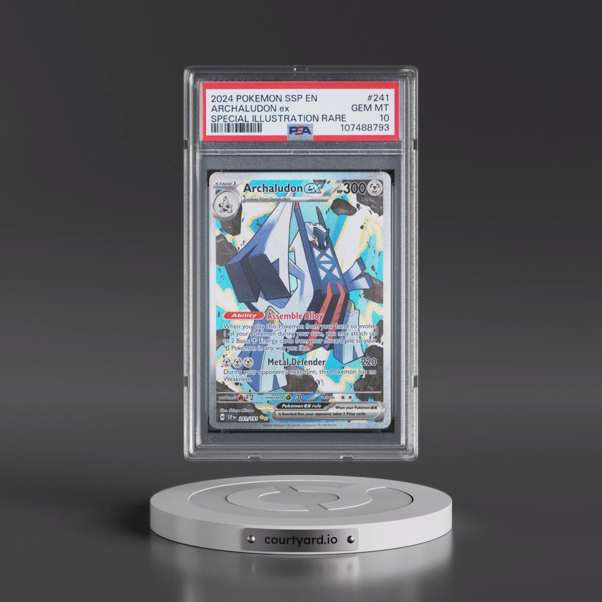 2024 Pokémon Ssp EN-Surging Sparks #241 Archaludon EX - Holo Special Illustration Rare (PSA 10 GEM MINT)