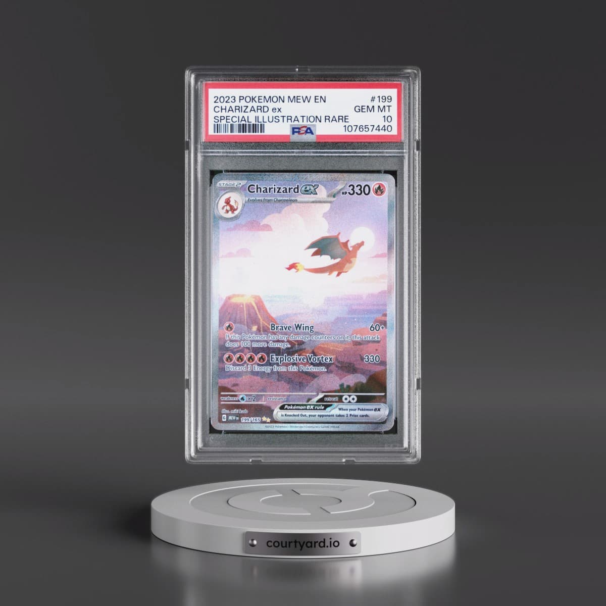 2023 Pokémon Mew EN-151 #199 Charizard EX - Holo Special Illustration Rare (PSA 10 GEM MINT)