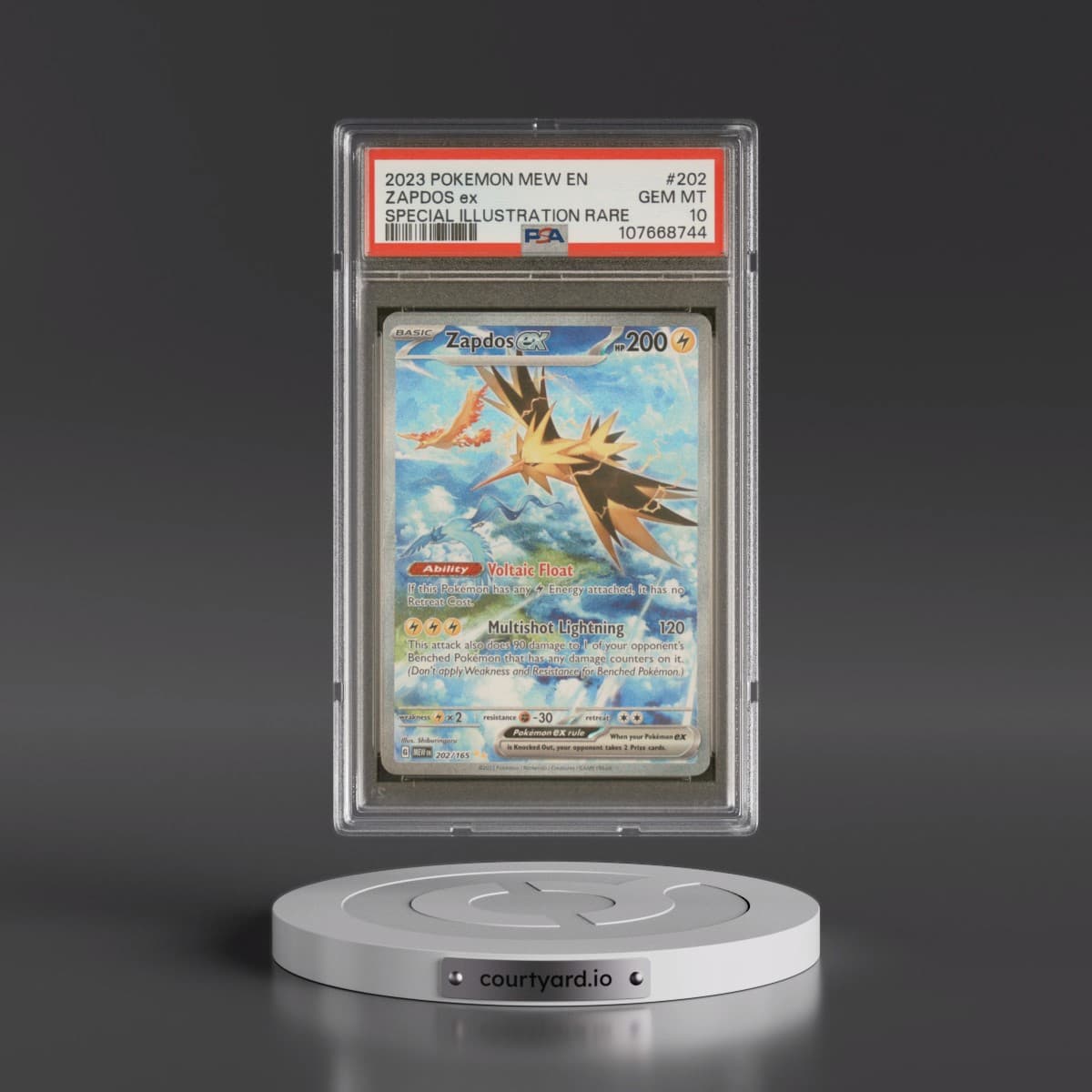 2023 Pokémon Mew EN-151 #202 Zapdos EX - Holo Special Illustration Rare (PSA 10 GEM MINT)