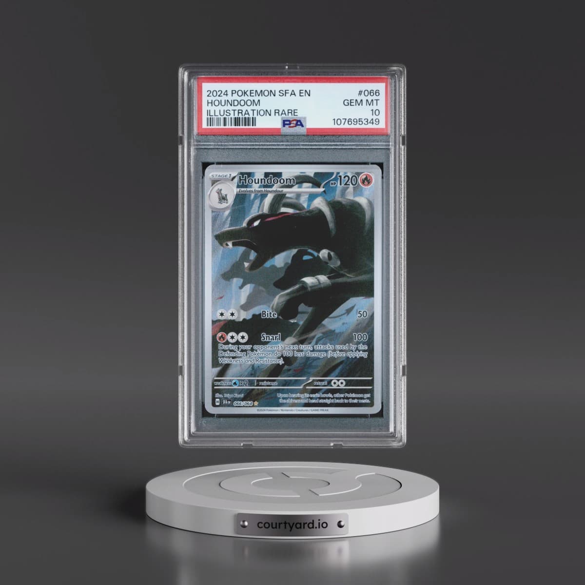 2024 Pokémon Sfa EN-Shrouded Fable #066 Houndoom - Illustration Rare (PSA 10 GEM MINT)