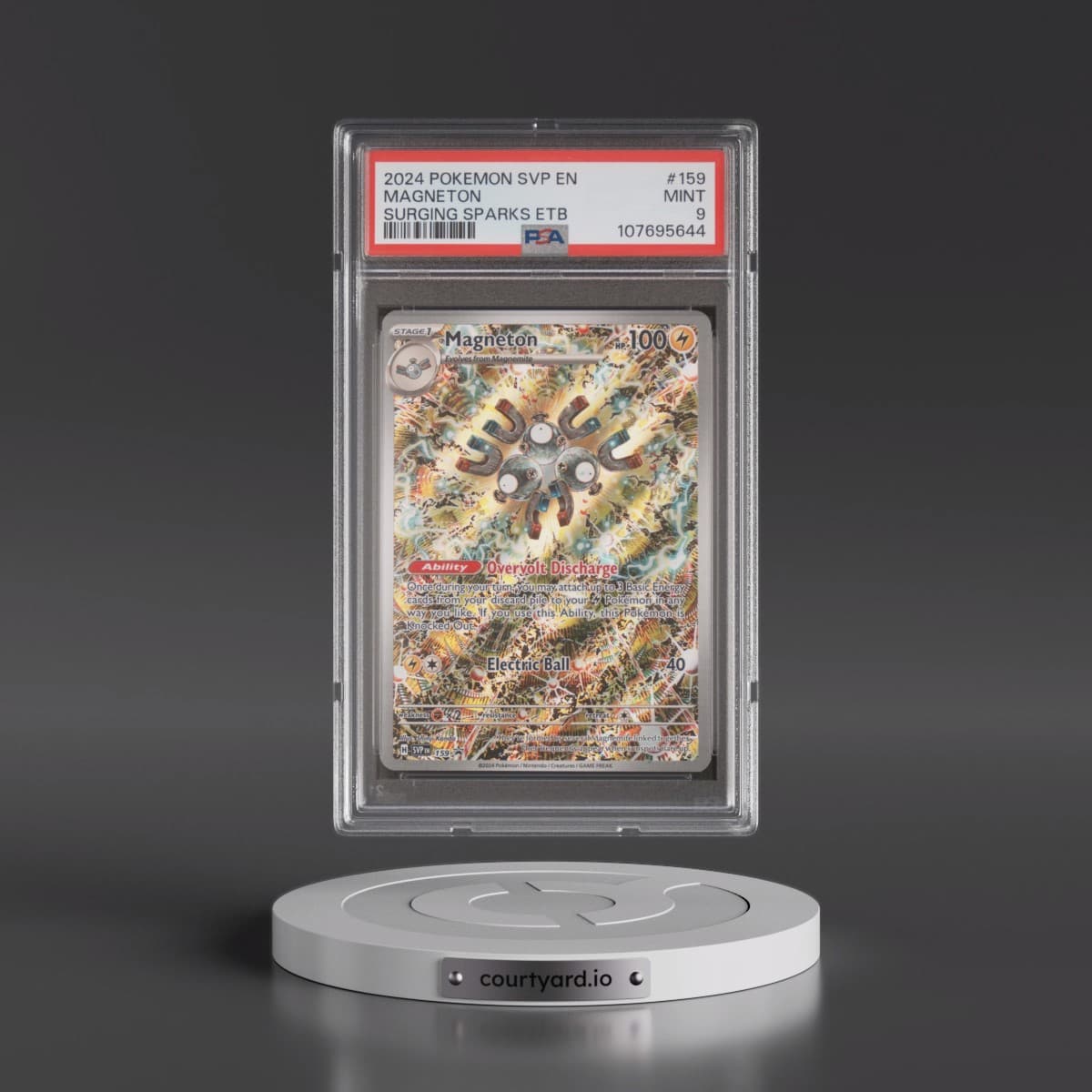 2024 Pokémon Svp EN-SV Black Star Promo #159 Magneton - Surging Sparks Elite Trainer Box (PSA 9 MINT)