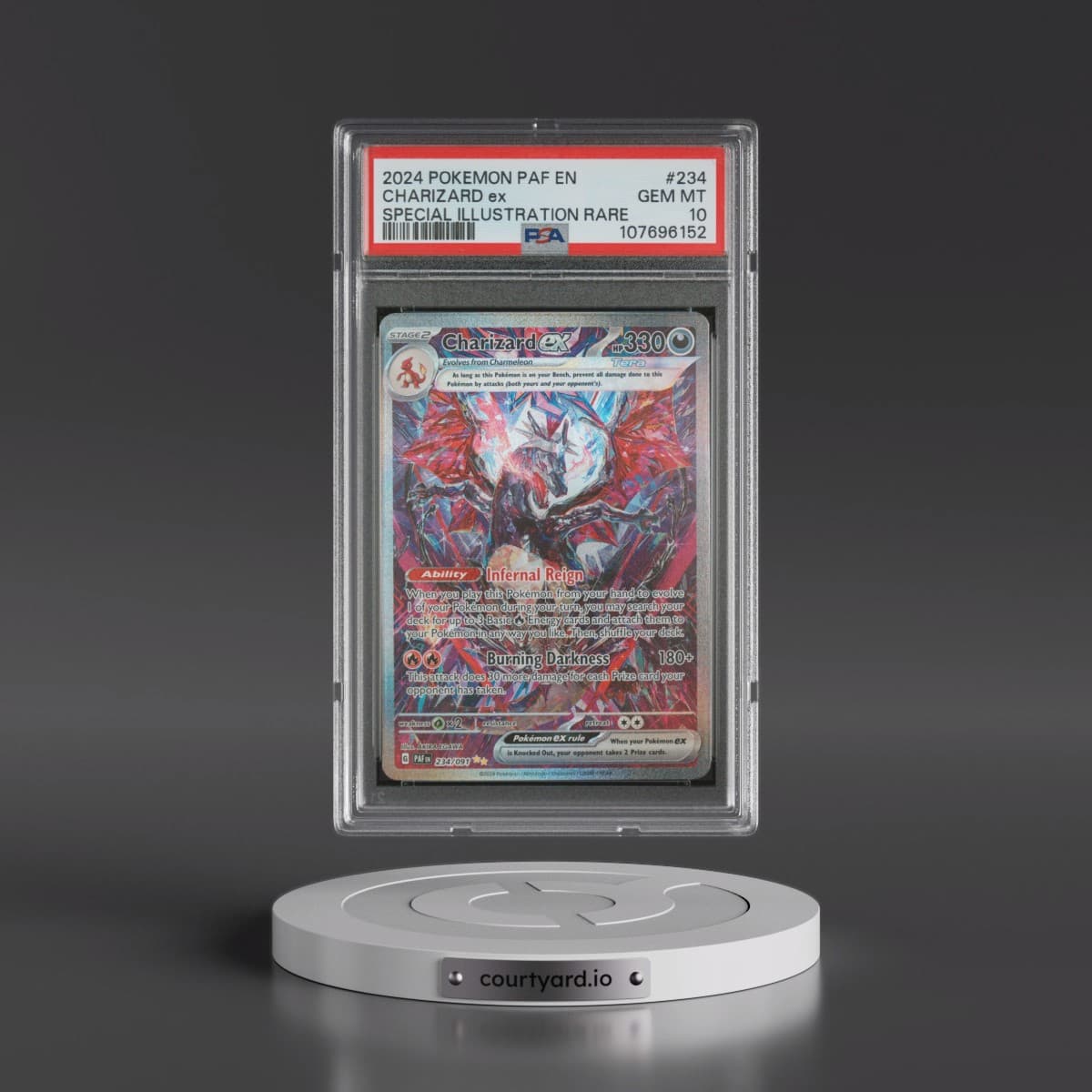 2024 Pokémon Paf EN-Paldean Fates #234 Charizard EX - Holo Special Illustration Rare (PSA 10 GEM MINT)