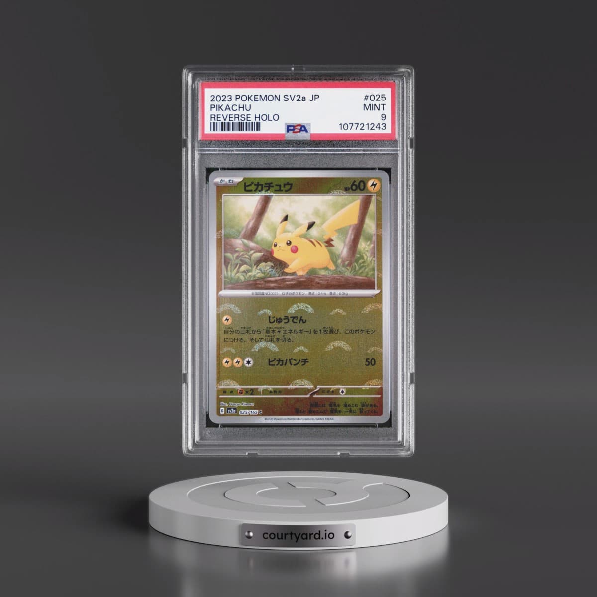 2023 Pokémon Sv2a-Pokémon 151 #025 Pikachu - Reverse Holo (PSA 9 MINT)