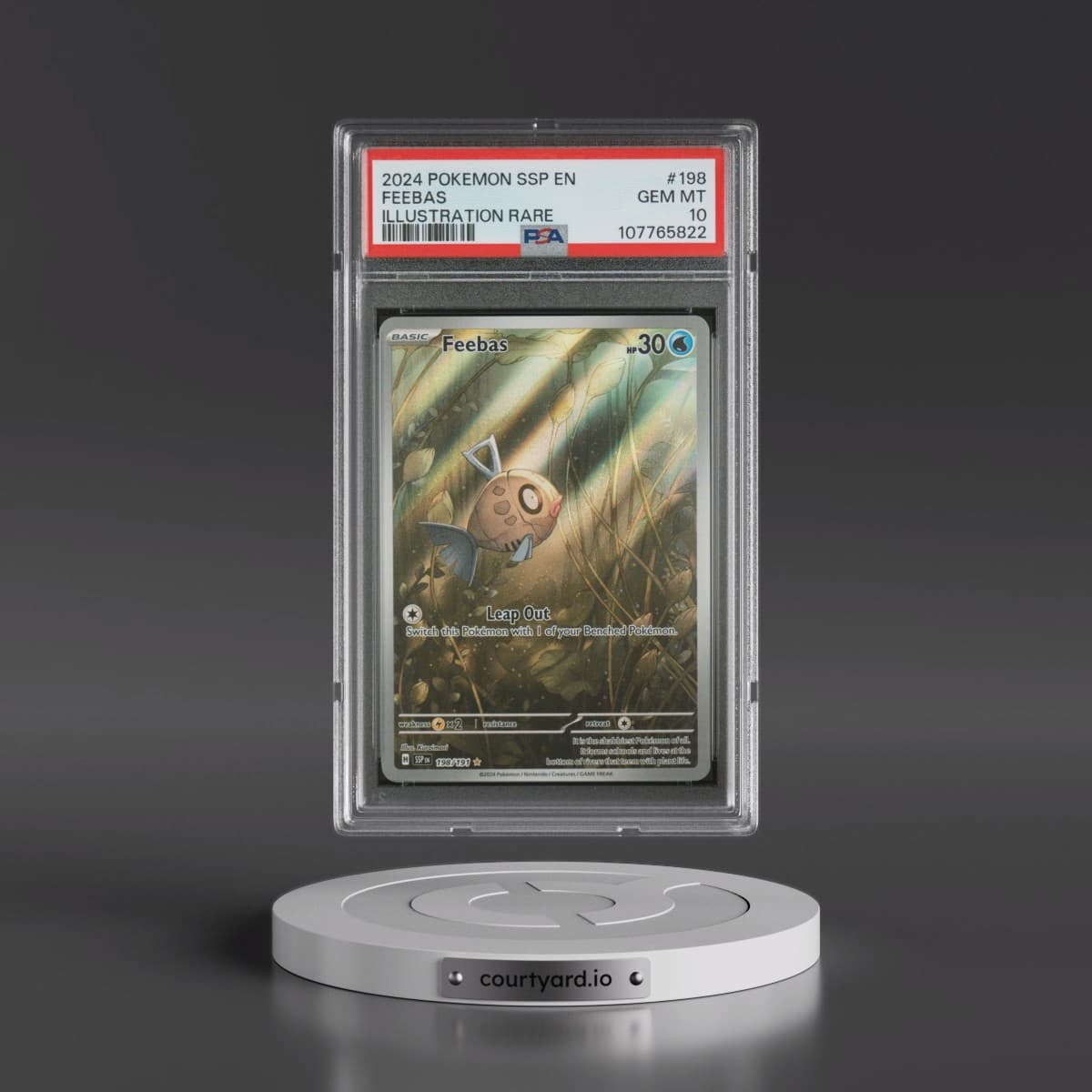 2024 Pokémon Ssp EN-Surging Sparks #198 Feebas - Illustration Rare (PSA 10 GEM MINT)