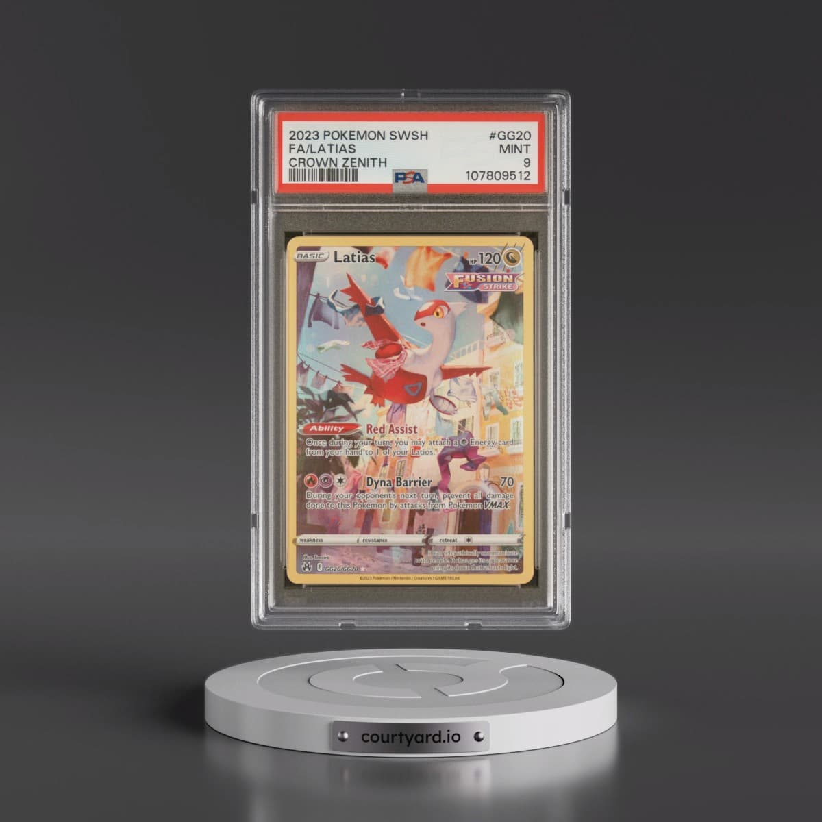 2023 Pokémon Sword and Shield Crown Zenith #GG20 Latias - Full Art (PSA 9 MINT)