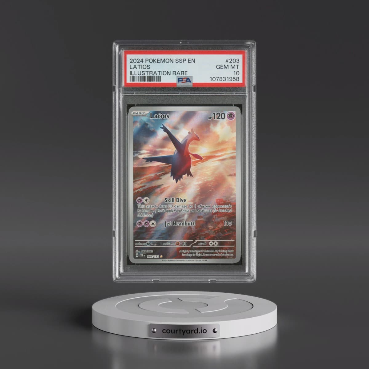 2024 Pokémon Ssp EN-Surging Sparks #203 Latios - Illustration Rare (PSA 10 GEM MINT)