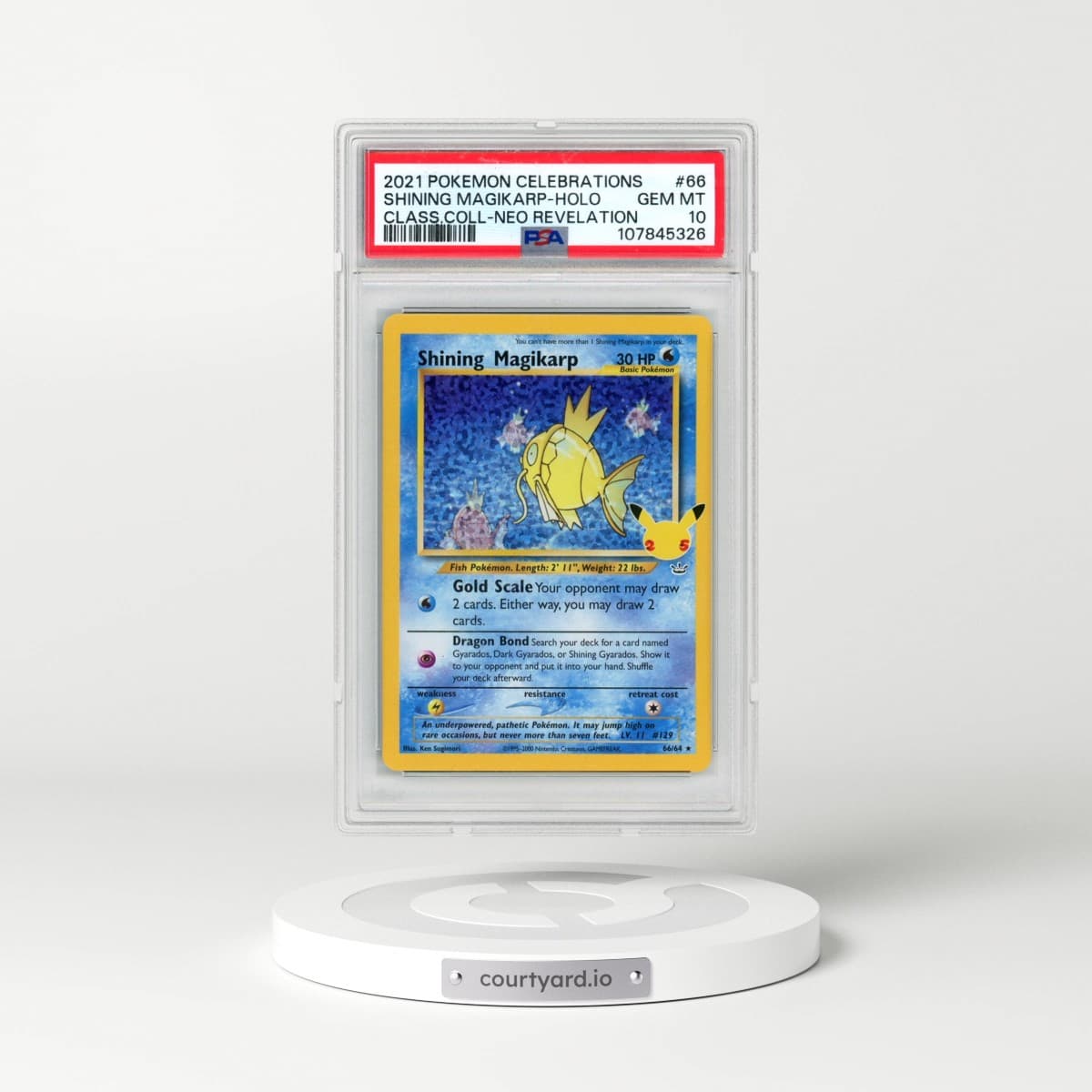 2021 Pokémon Celebrations Classic Collection #66 Shining Magikarp - Holo Holo (PSA 10 GEM MINT)