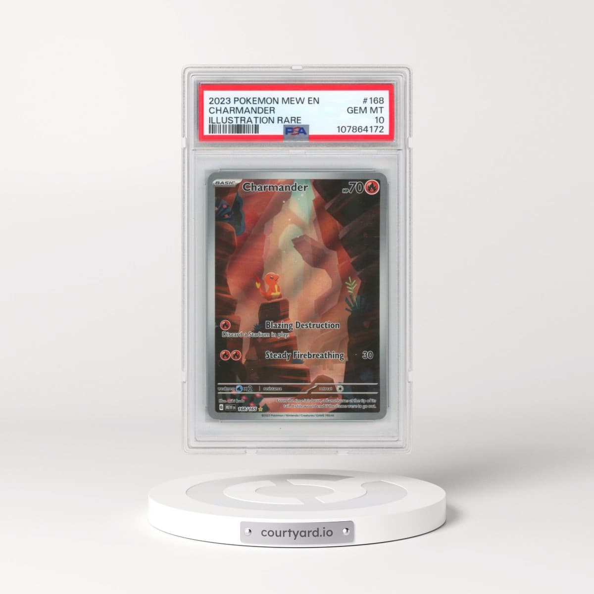 2023 Pokémon Mew EN-151 #168 Charmander - Illustration Rare (PSA 10 GEM MINT)