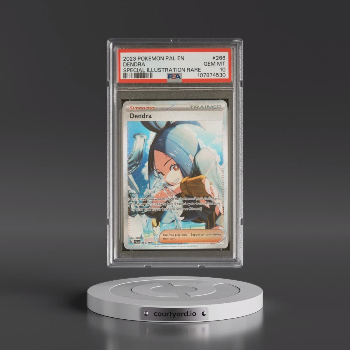 2023 Pokémon Pal EN-Paldea Evolved #266 Dendra - Special Illustration Rare (PSA 10 GEM MINT)