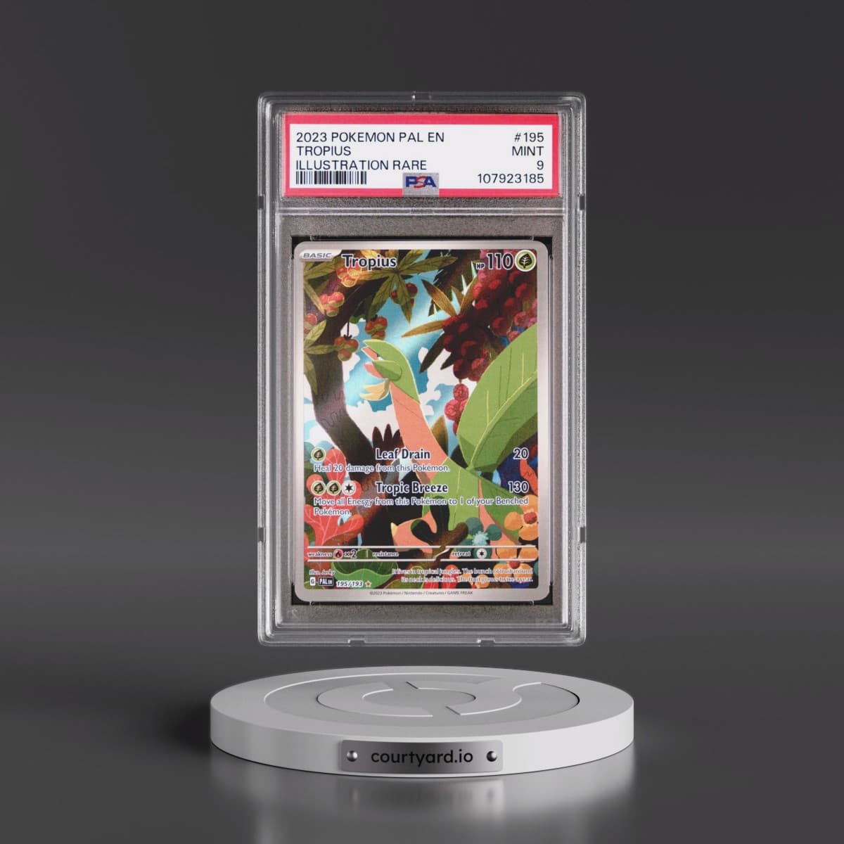 2023 Pokémon Pal EN-Paldea Evolved #195 Tropius - Illustration Rare (PSA 9 MINT)