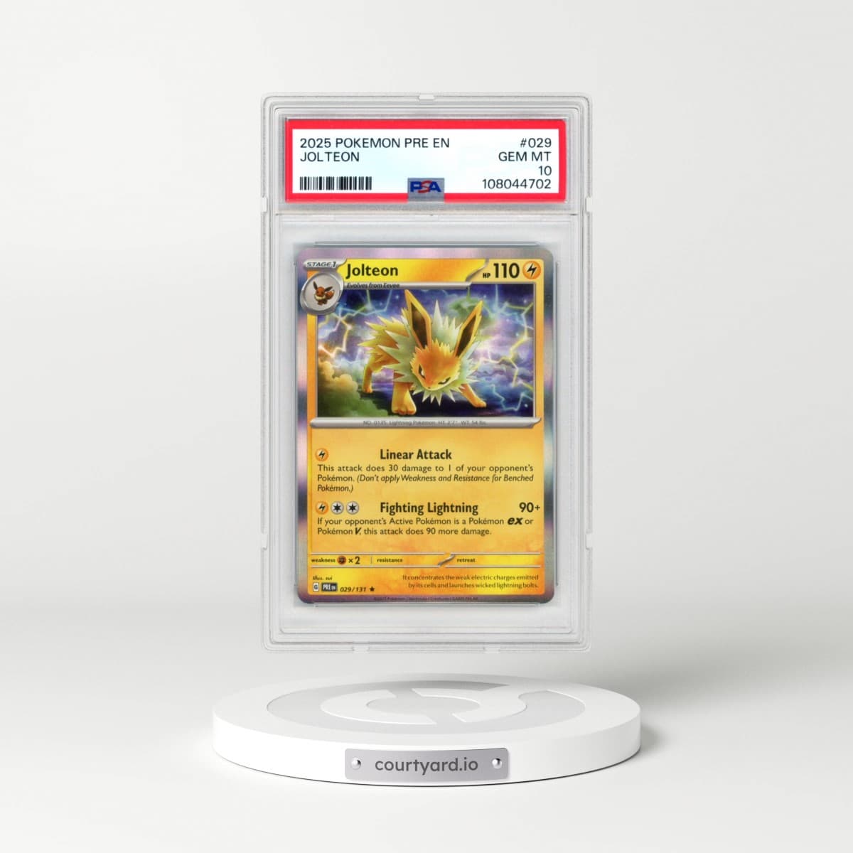 2025 Pokémon Pre EN-Prismatic Evolutions #029 Jolteon (PSA 10 GEM MINT)