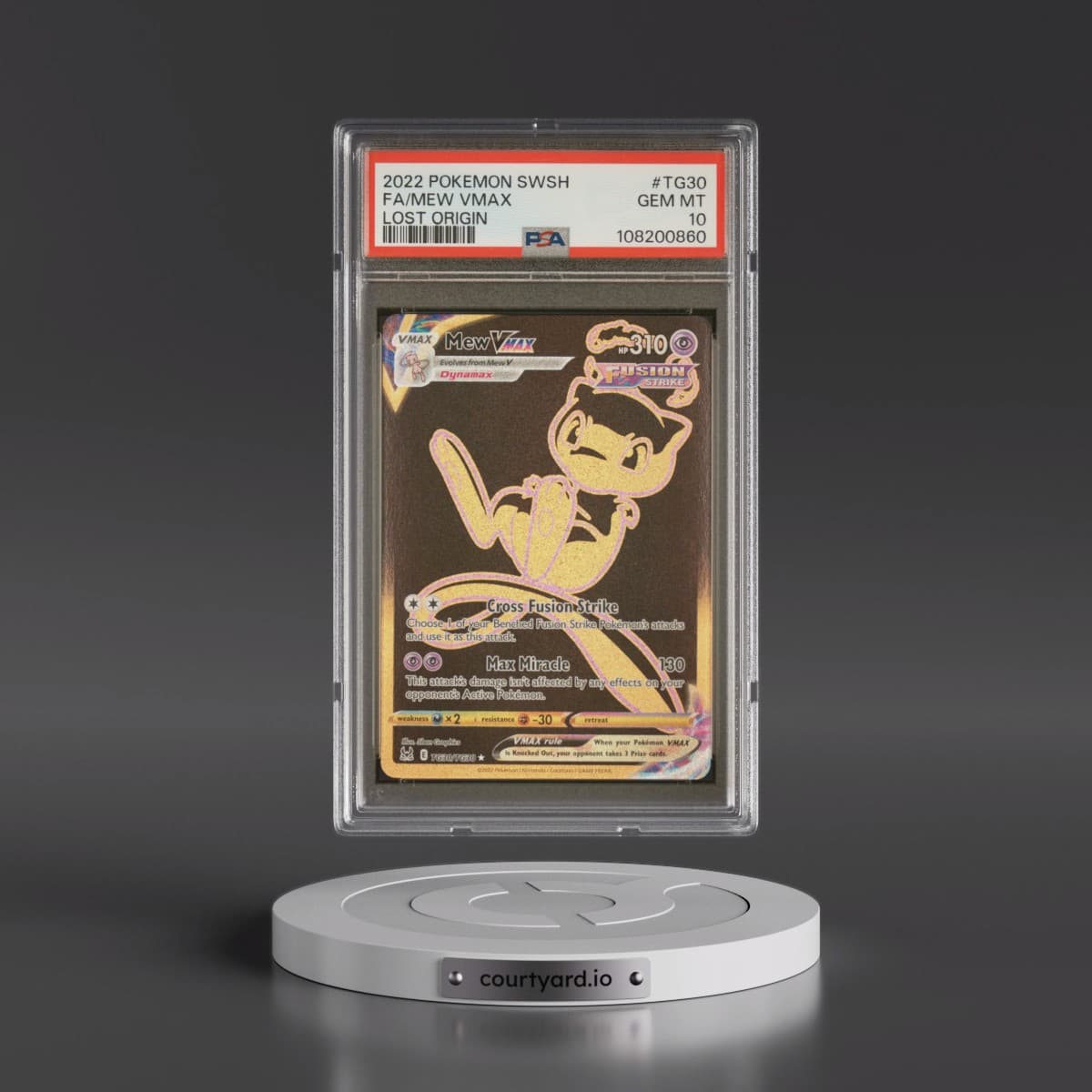 2022 Pokémon Sword & Shield Lost Origin #TG30 Mew Vmax - Full Art (PSA 10 GEM MINT)