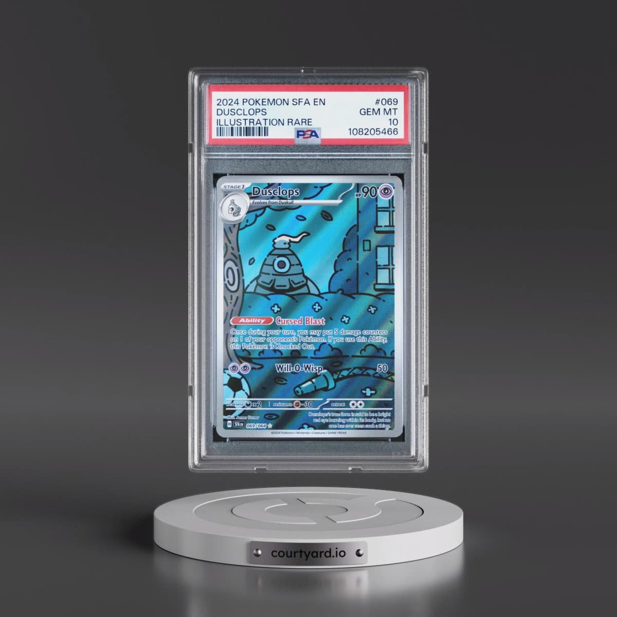 2024 Pokémon Sfa EN-Shrouded Fable #069 Dusclops - Illustration Rare (PSA 10 GEM MINT)