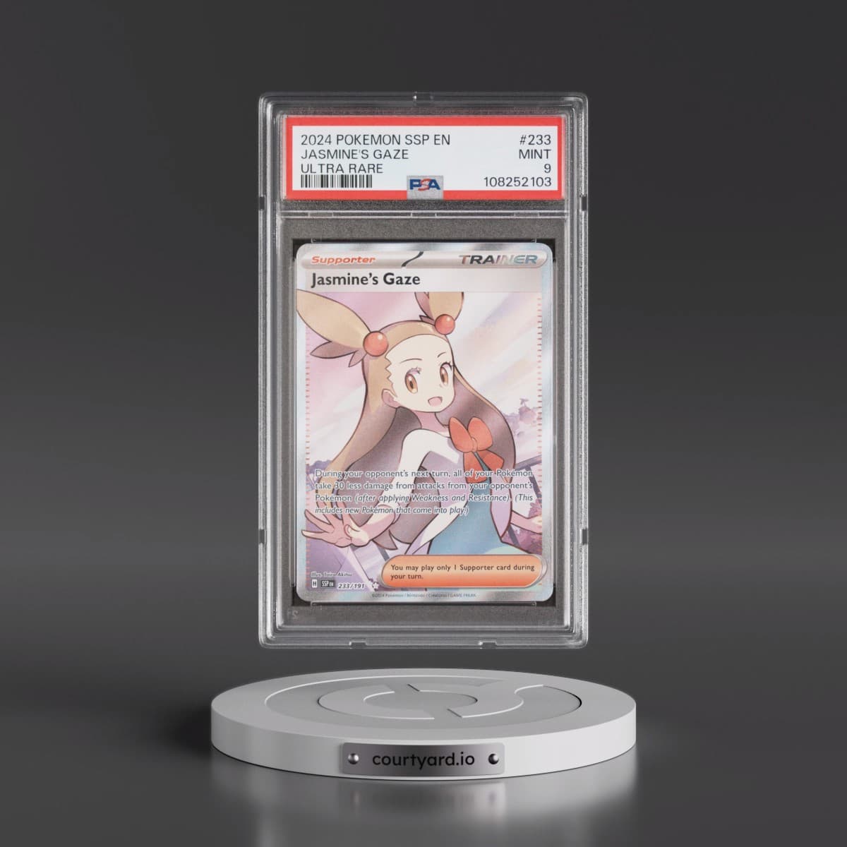 2024 Pokémon Ssp EN-Surging Sparks #233 Jasmine's Gaze - Ultra Rare (PSA 9 MINT)