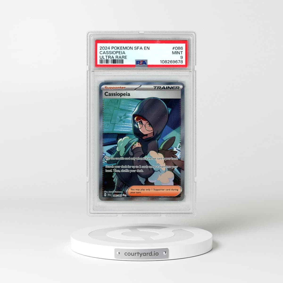 2024 Pokémon Sfa EN-Shrouded Fable #086 Cassiopeia - Ultra Rare (PSA 9 MINT)