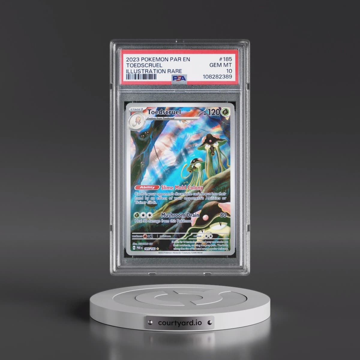 2023 Pokémon Par EN-Paradox Rift #185 Toedscruel - Illustration Rare (PSA 10 GEM MINT)
