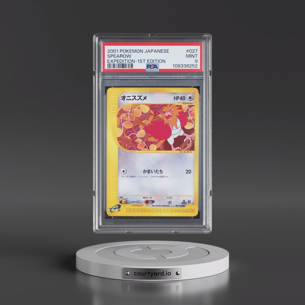 2001 Pokémon Expedition #027 Spearow - 1st Edition (PSA 9 MINT)