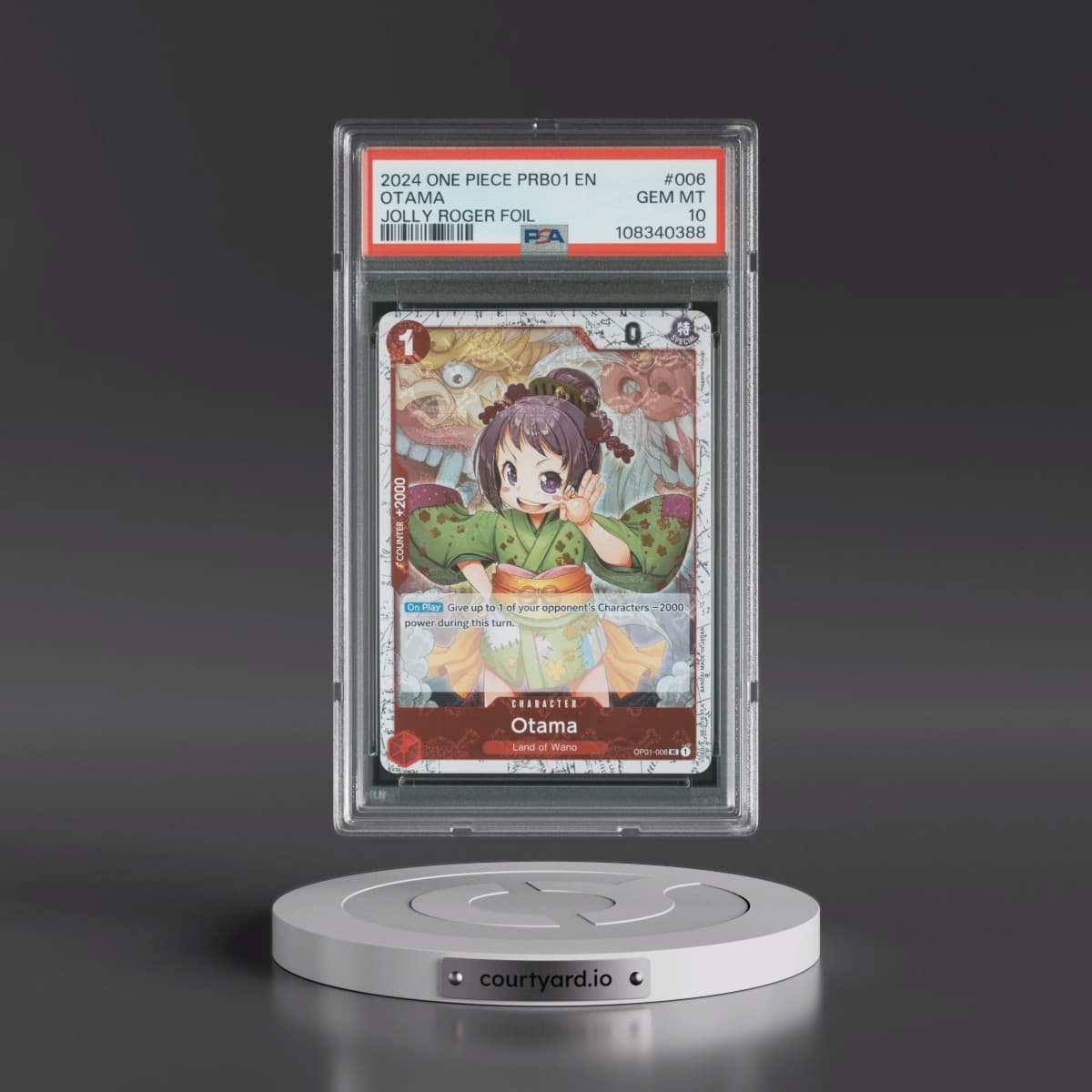 2024 One Piece PRB01-Premium Booster -One Piece Card the Best #006 Otama - Jolly Roger Foil (PSA 10 GEM MINT)