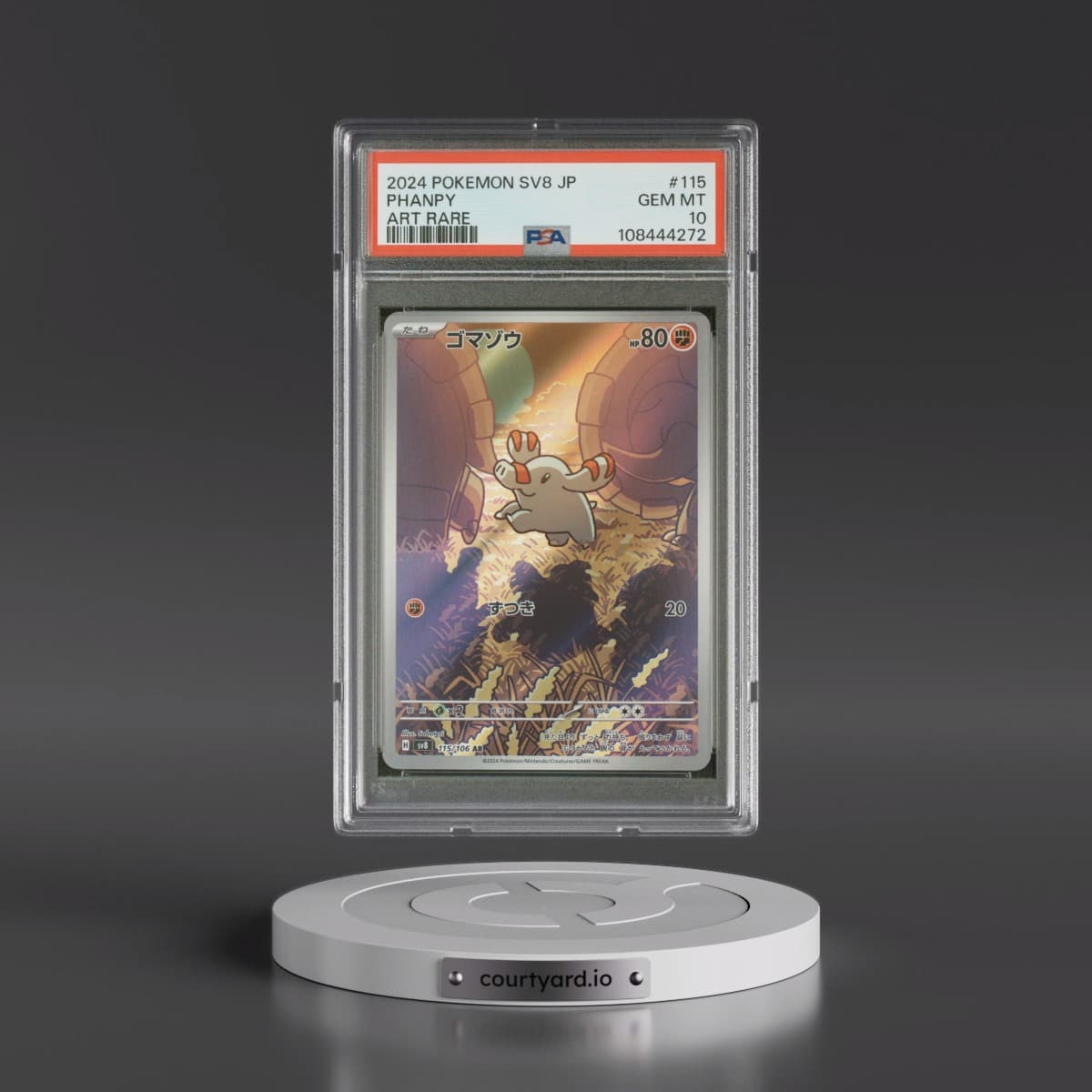 2024 Pokémon SV8-Super Electric Breaker #115 Phanpy - Art Rare (PSA 10 GEM MINT)